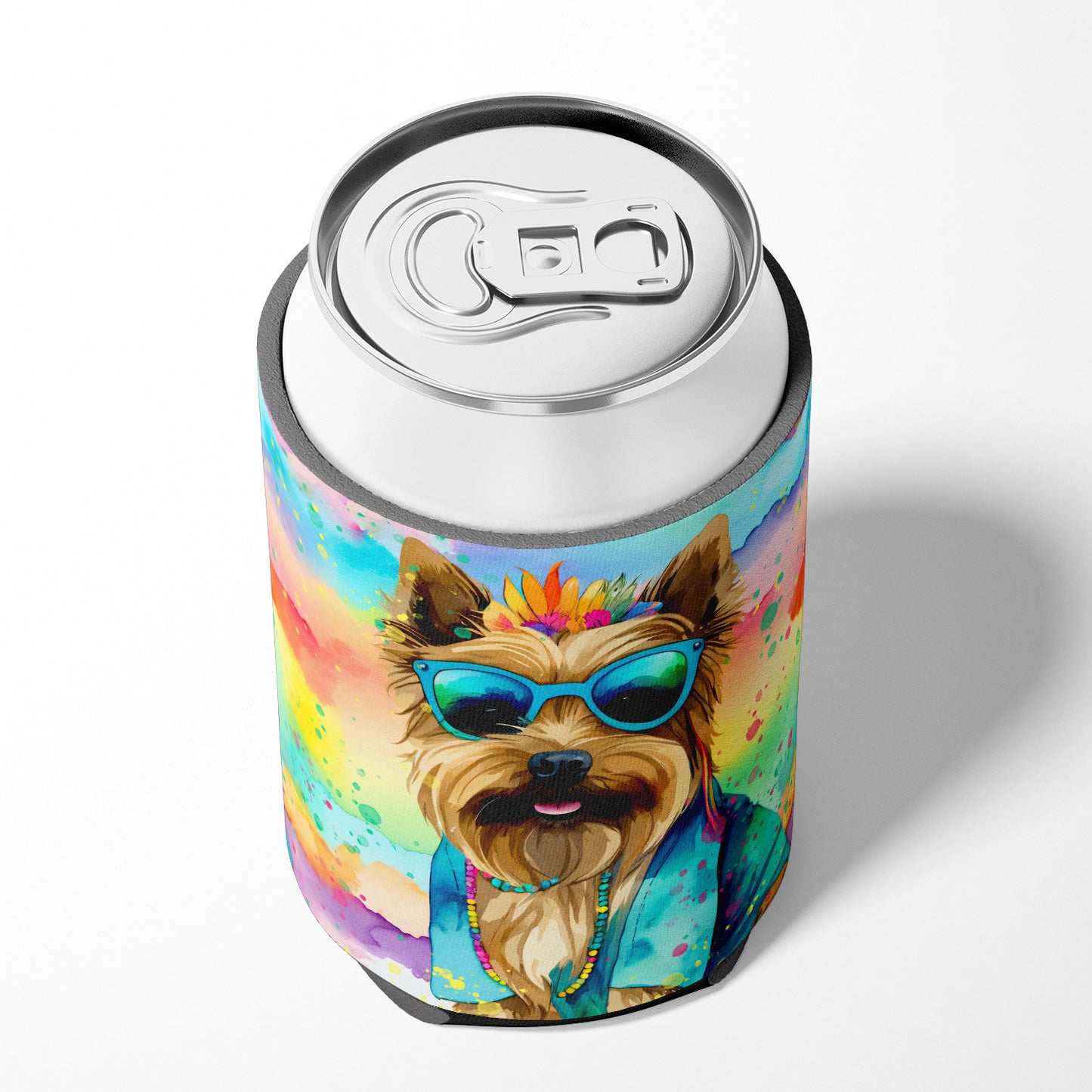 Cairn Terrier Hippie Dawg Can or Bottle Hugger