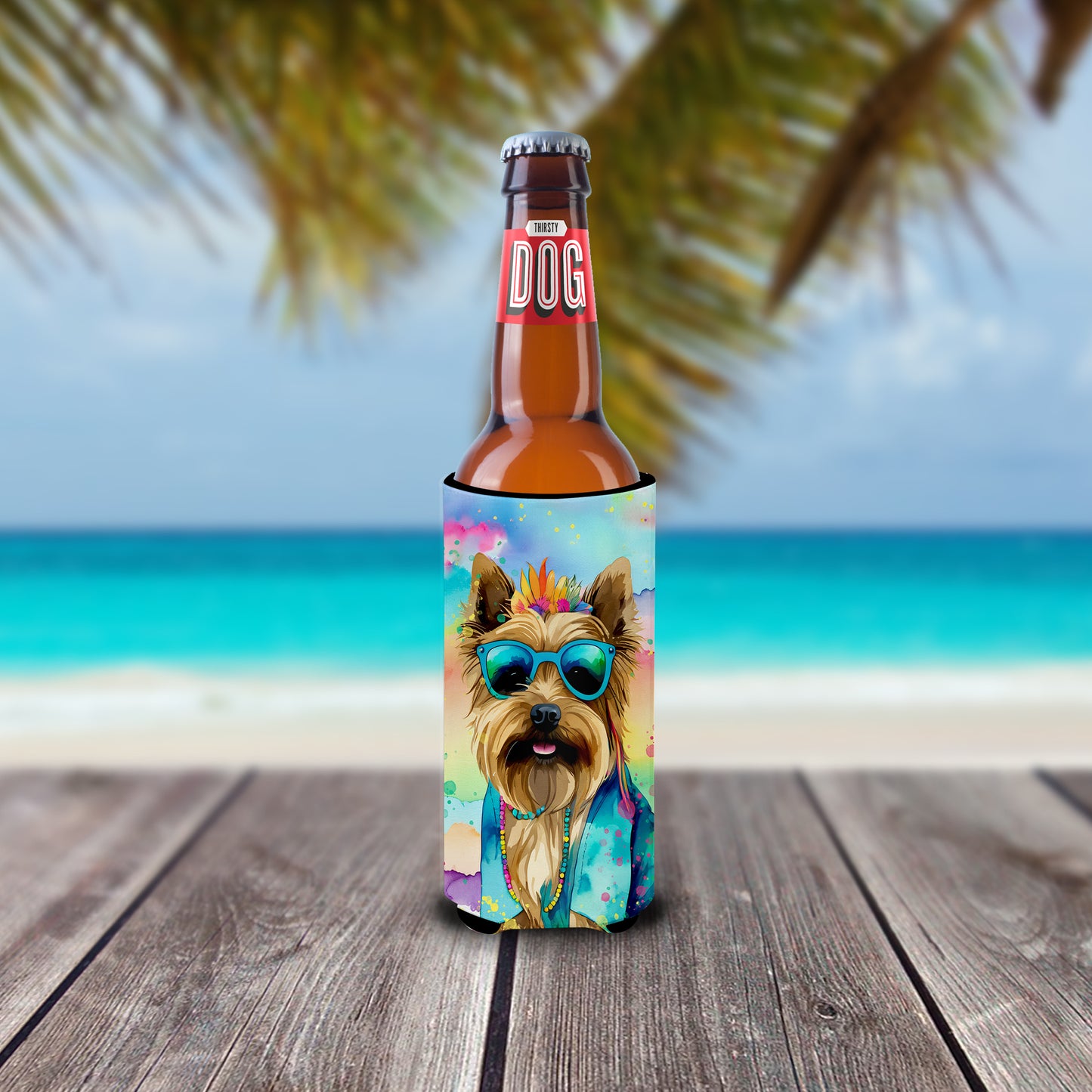 Cairn Terrier Hippie Dawg Hugger for Ultra Slim Cans