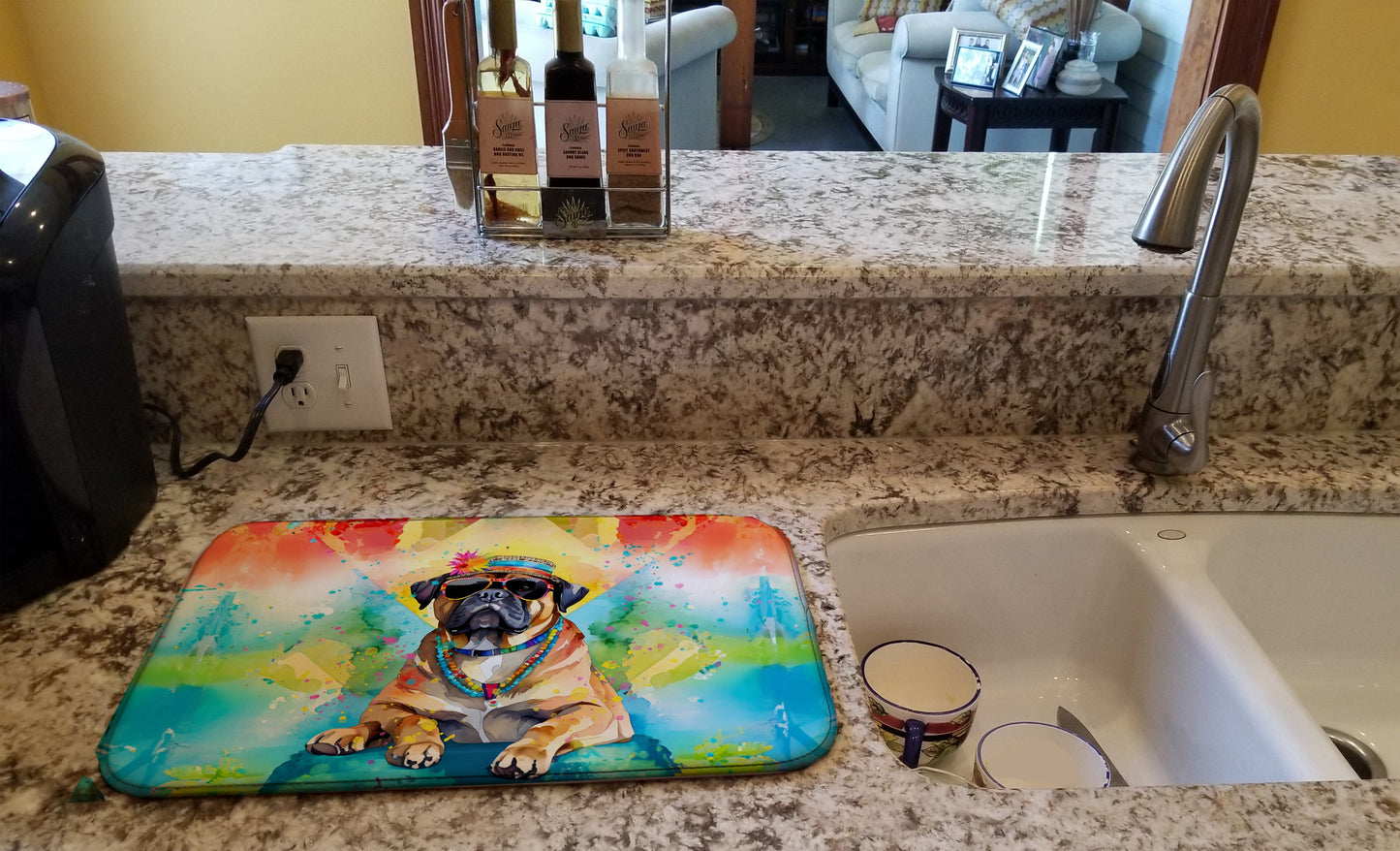 Cane Corso Hippie Dawg Dish Drying Mat