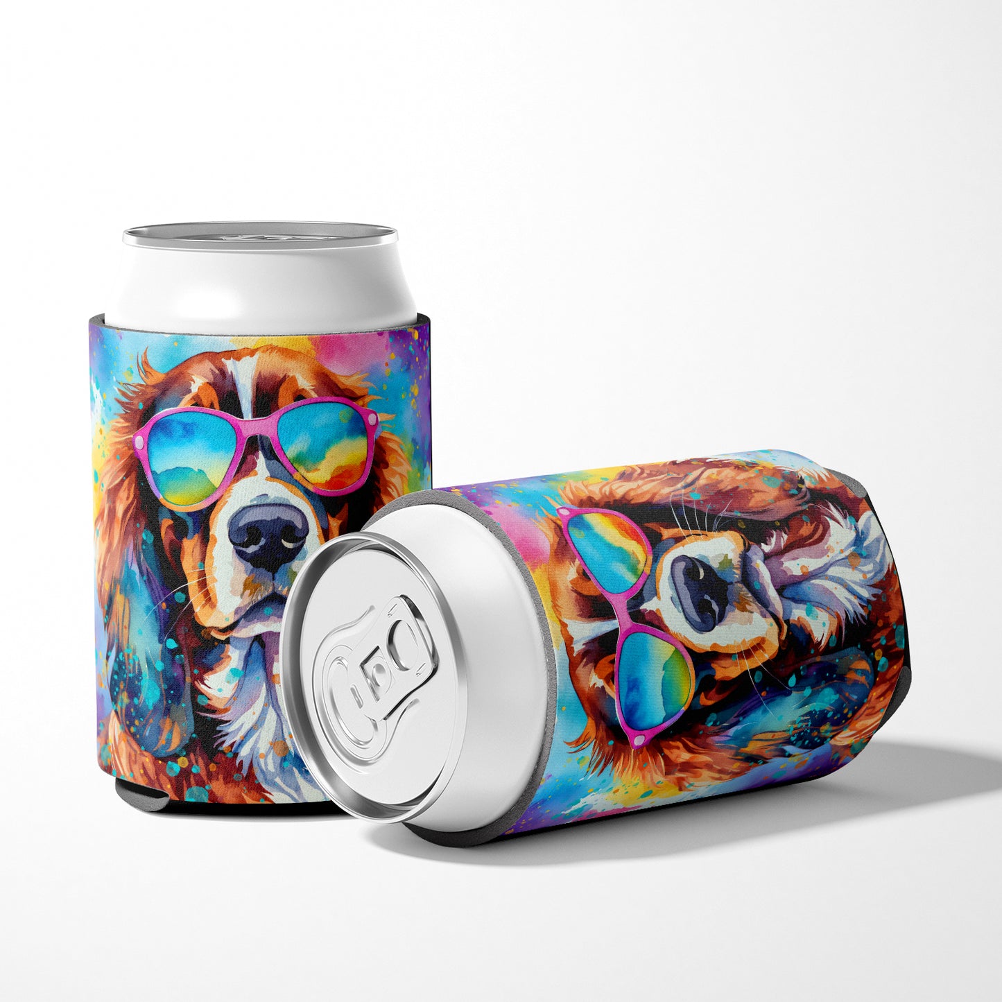 Cavalier Spaniel Hippie Dawg Can or Bottle Hugger