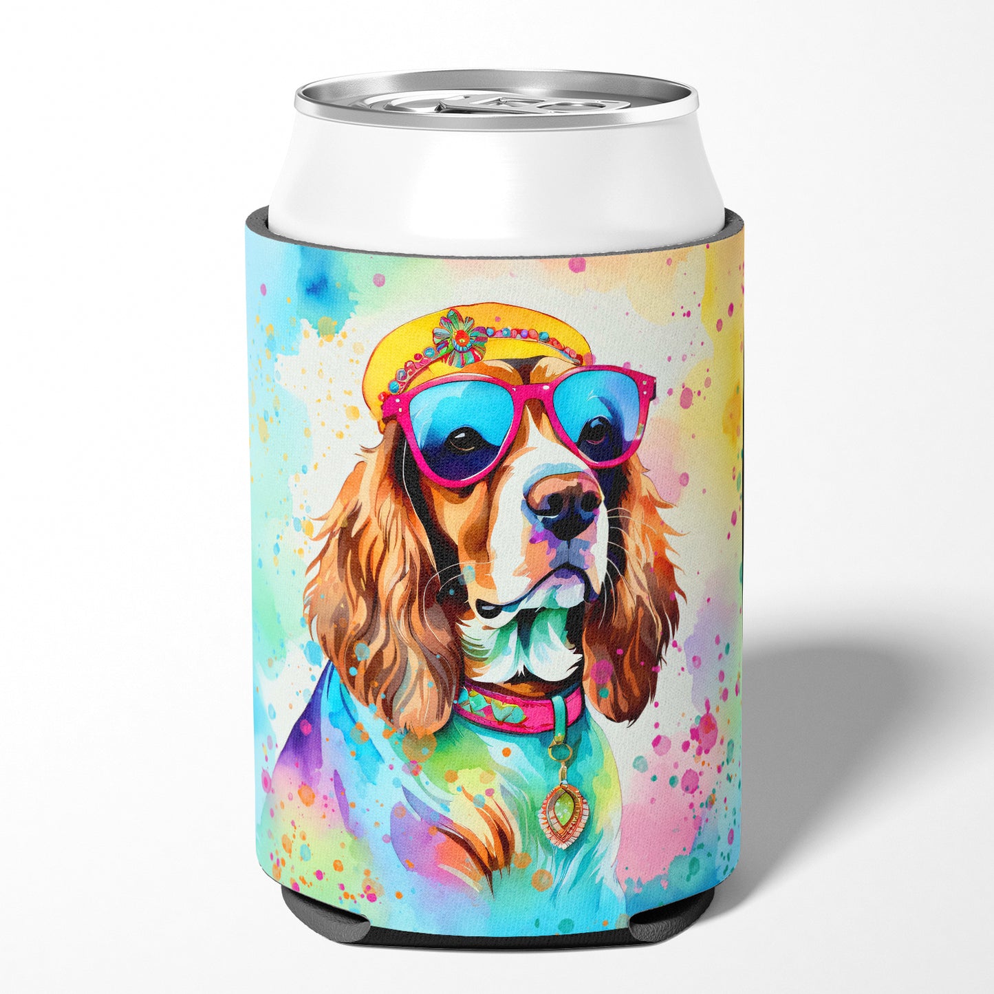 Cavalier Spaniel Hippie Dawg Can or Bottle Hugger