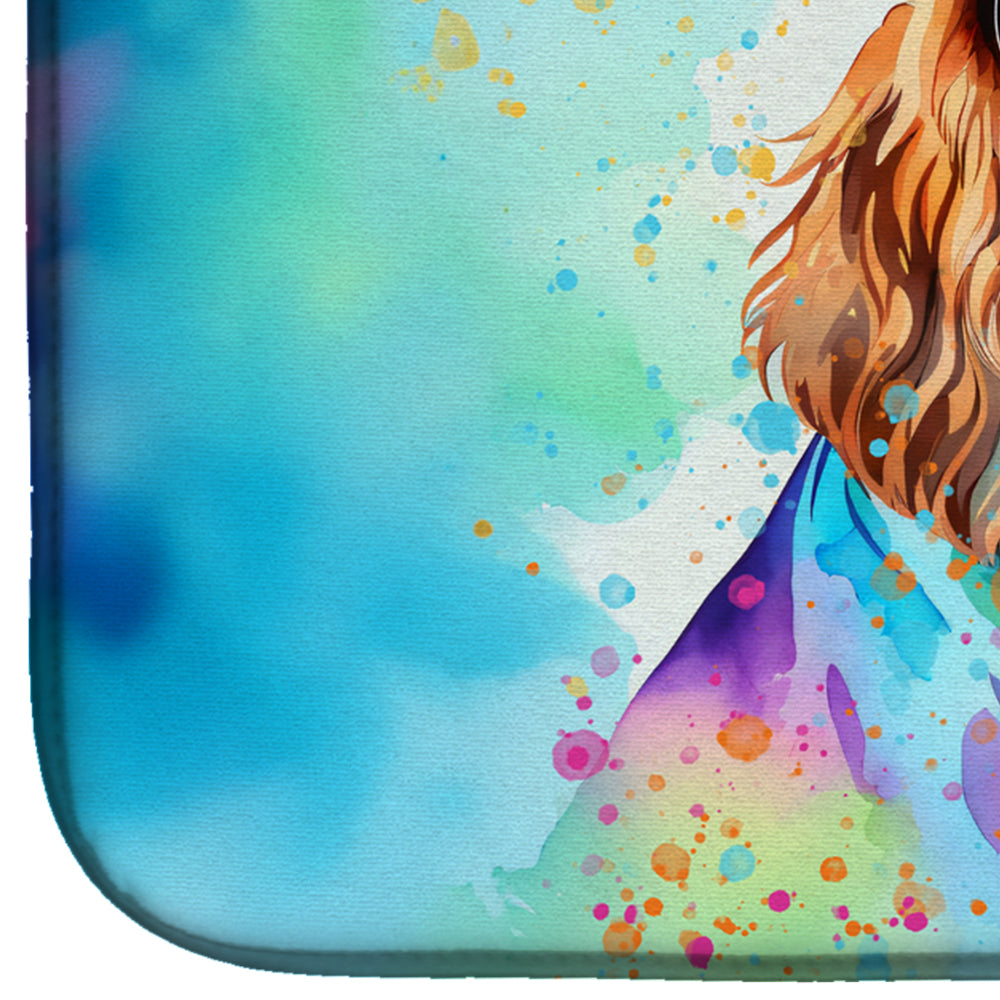 Cavalier Spaniel Hippie Dawg Dish Drying Mat