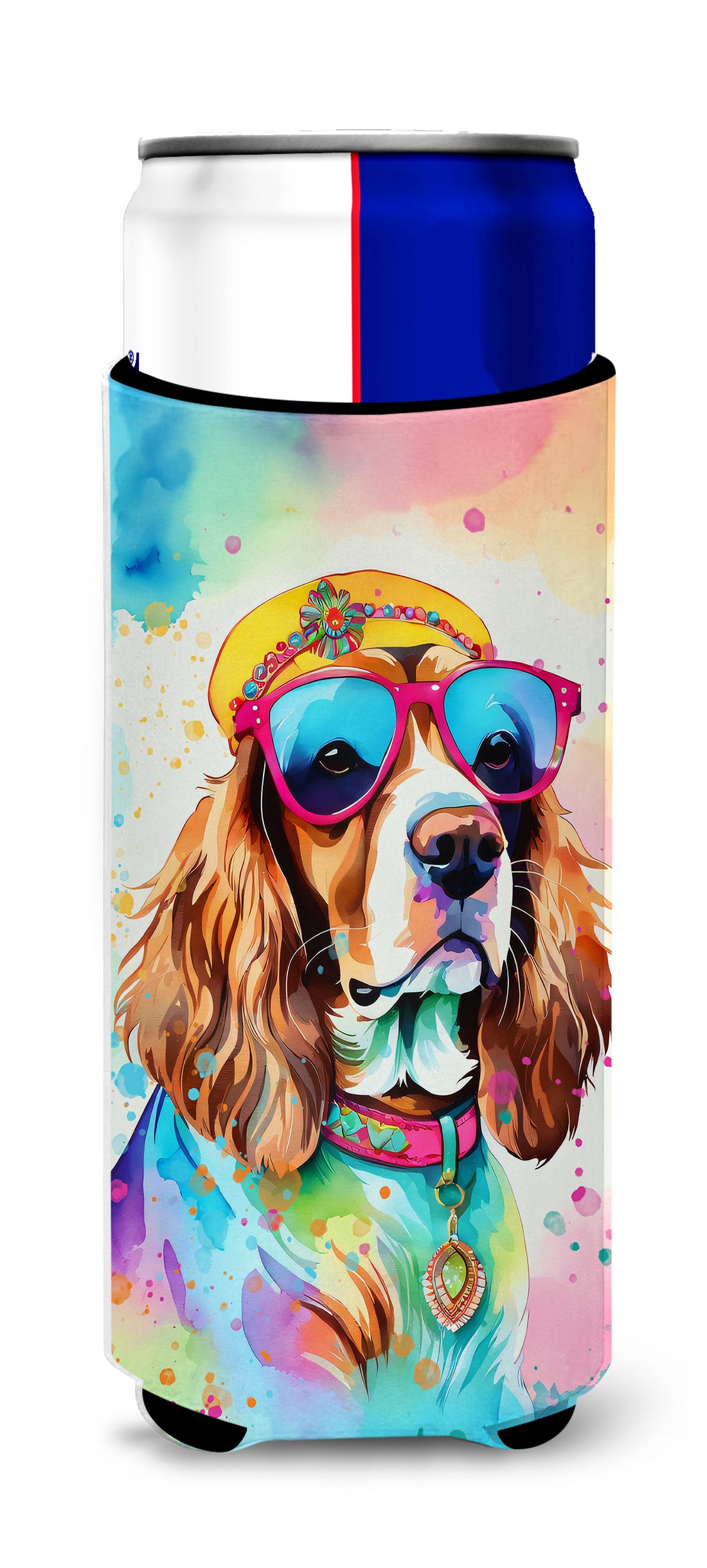 Buy this Cavalier Spaniel Hippie Dawg Hugger for Ultra Slim Cans