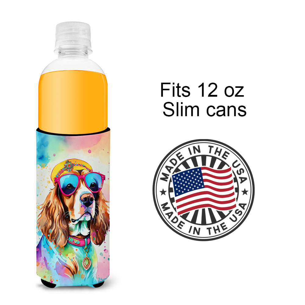 Cavalier Spaniel Hippie Dawg Hugger for Ultra Slim Cans