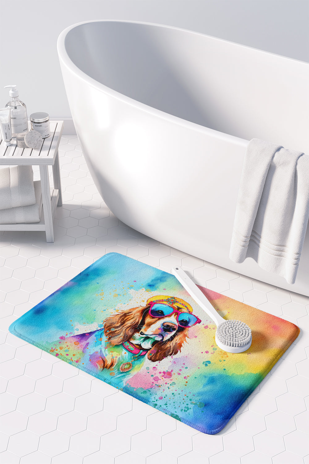 Cavalier Spaniel Hippie Dawg Memory Foam Kitchen Mat