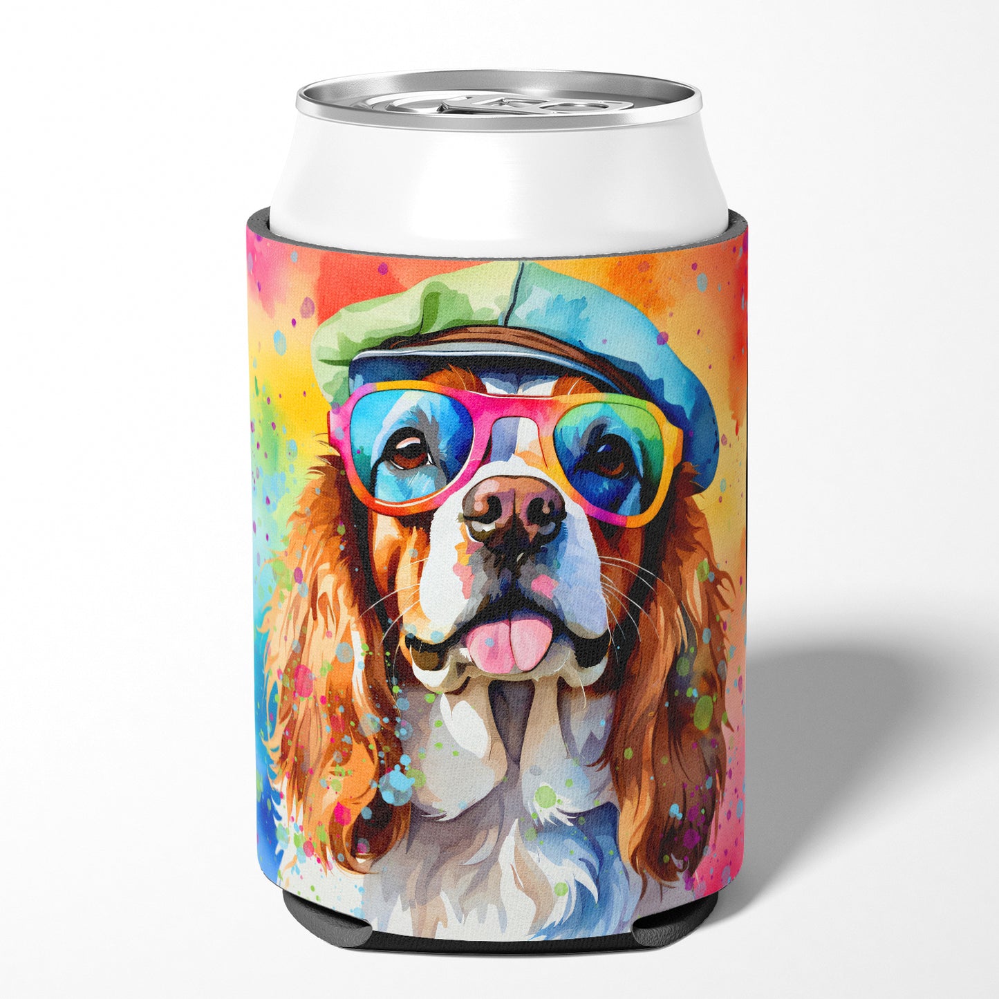 Cavalier Spaniel Hippie Dawg Can or Bottle Hugger