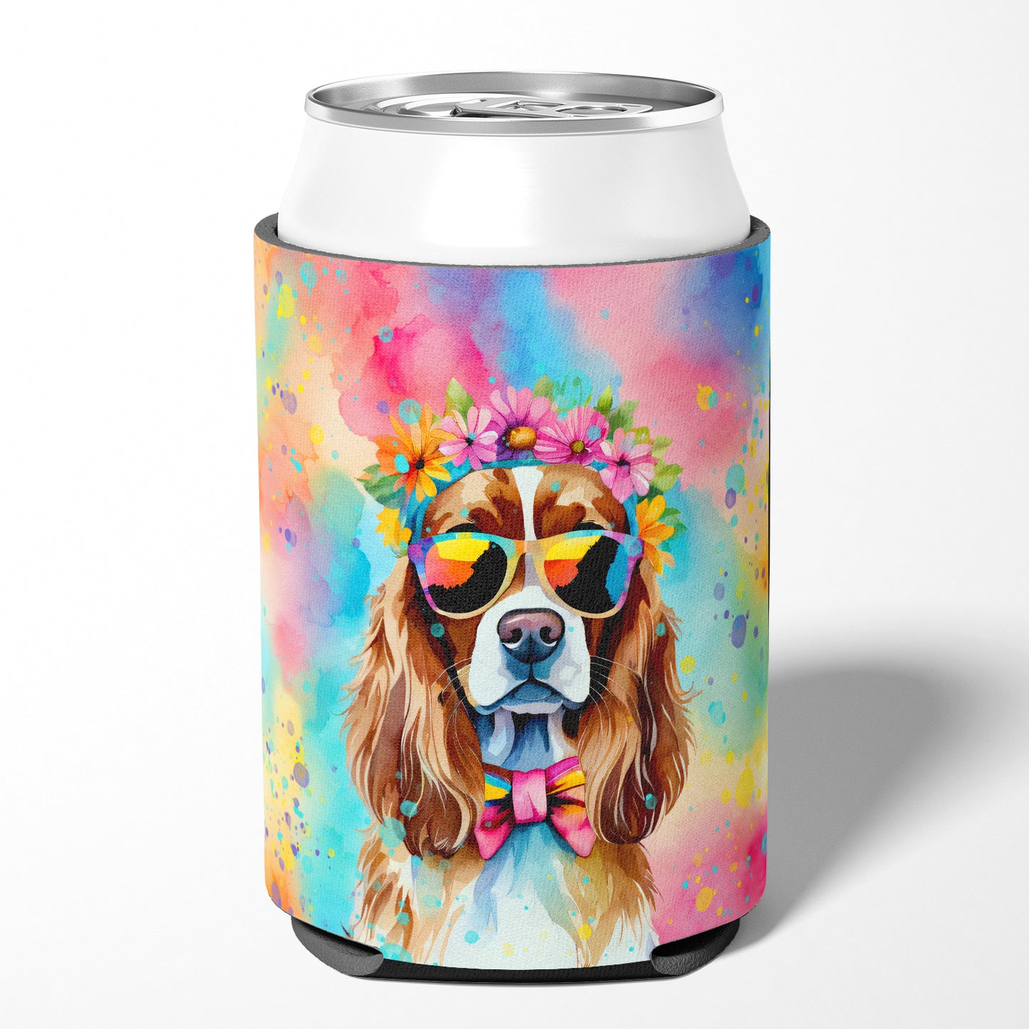 Cavalier Spaniel Hippie Dawg Can or Bottle Hugger