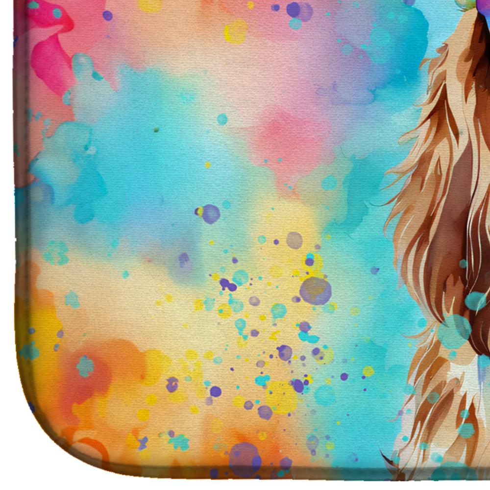 Cavalier Spaniel Hippie Dawg Dish Drying Mat