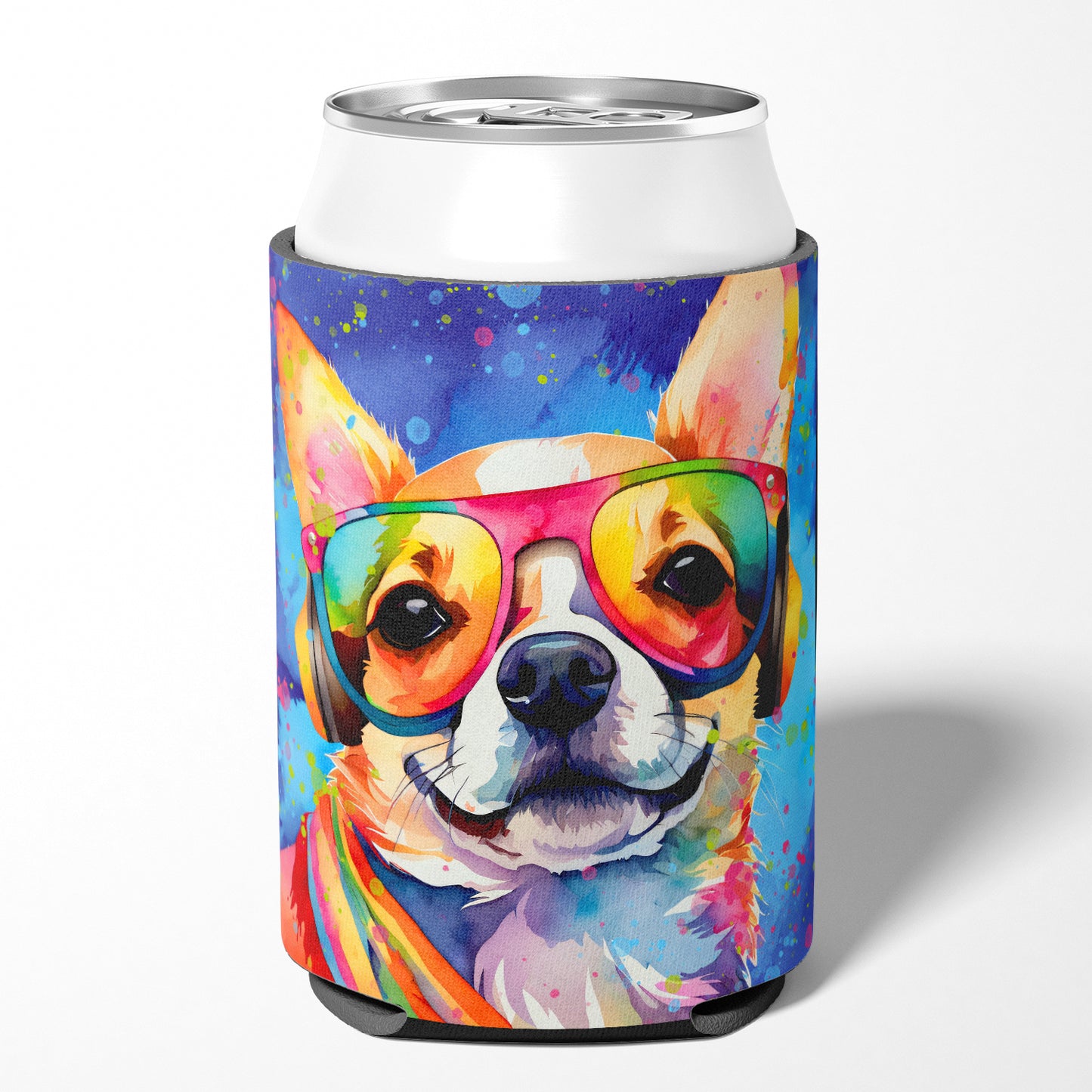 Chihuahua Hippie Dawg Can or Bottle Hugger