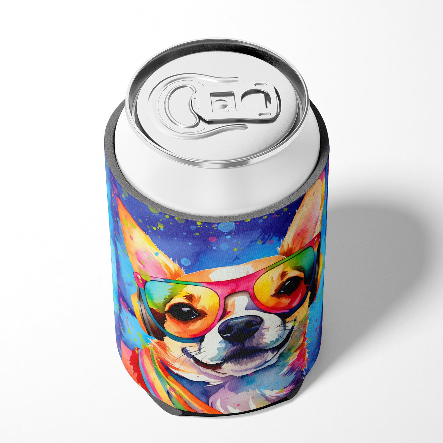 Chihuahua Hippie Dawg Can or Bottle Hugger