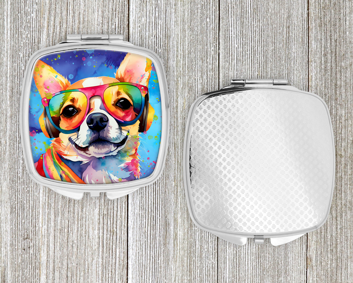 Chihuahua Hippie Dawg Compact Mirror