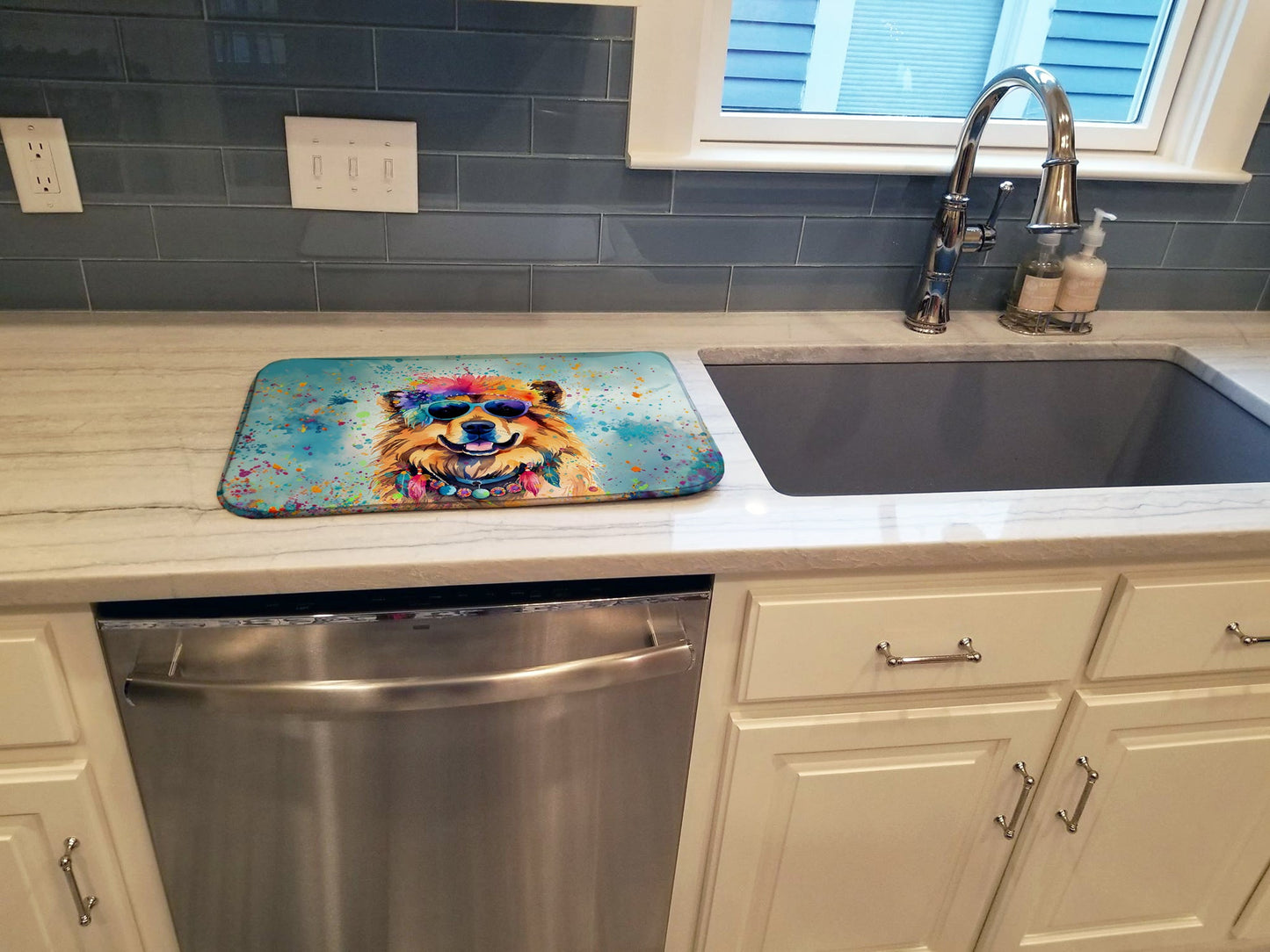Chow Chow Hippie Dawg Dish Drying Mat