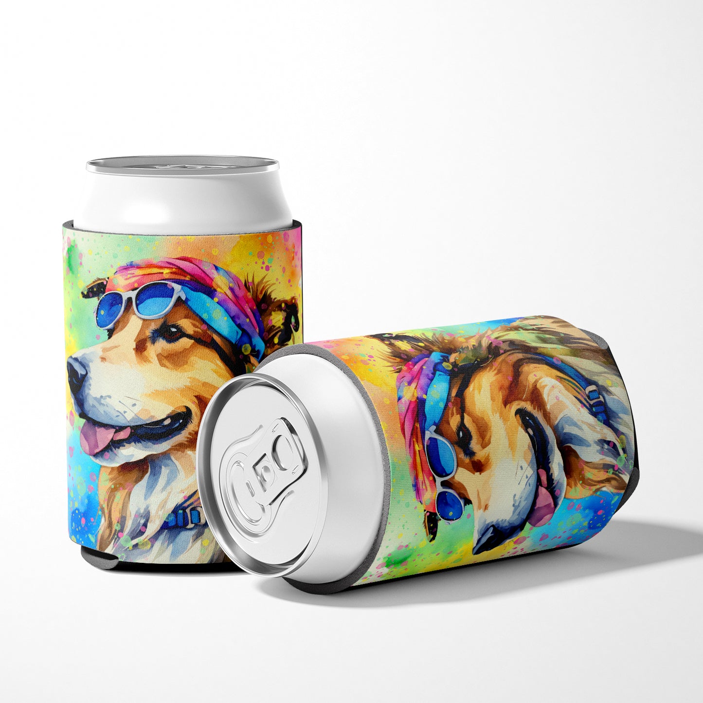 Collie Hippie Dawg Can or Bottle Hugger