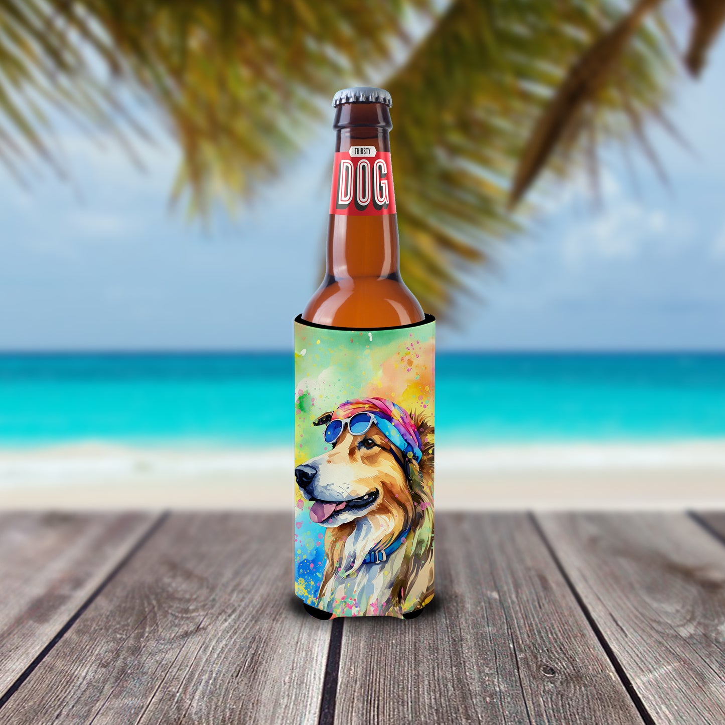 Collie Hippie Dawg Hugger for Ultra Slim Cans