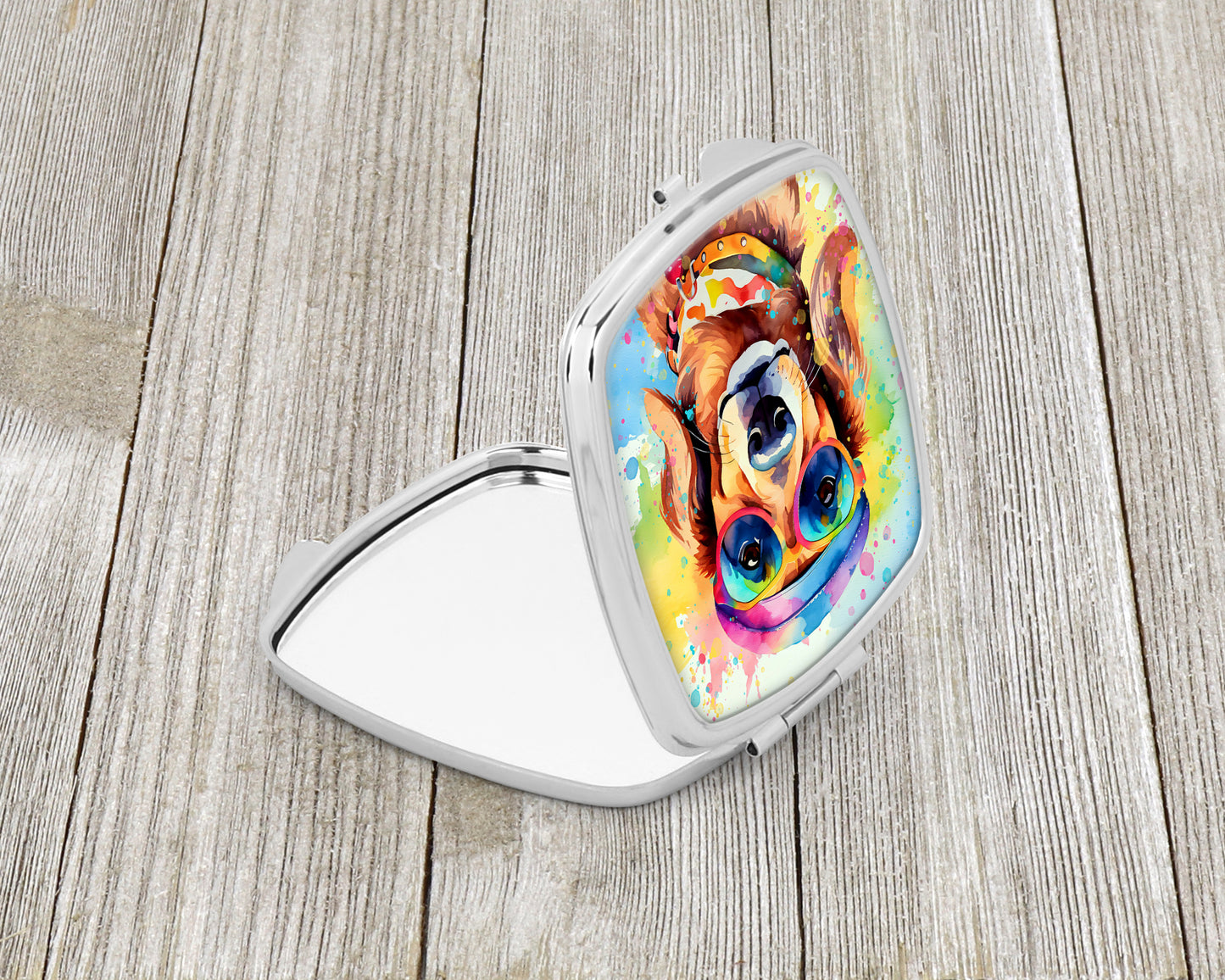 Dachshund Hippie Dawg Compact Mirror