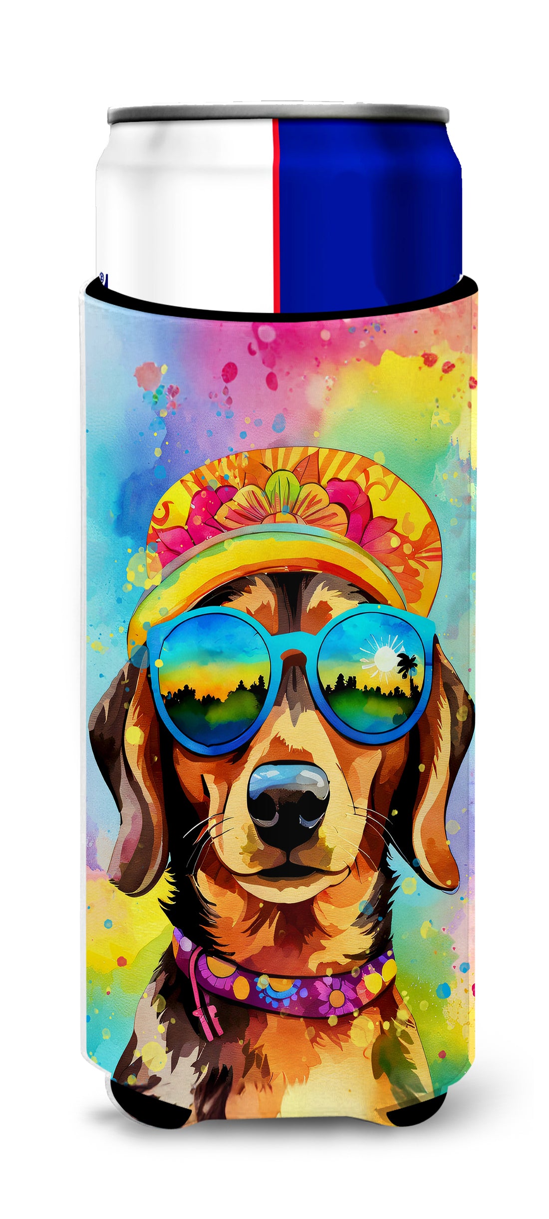 Buy this Dachshund Hippie Dawg Hugger for Ultra Slim Cans