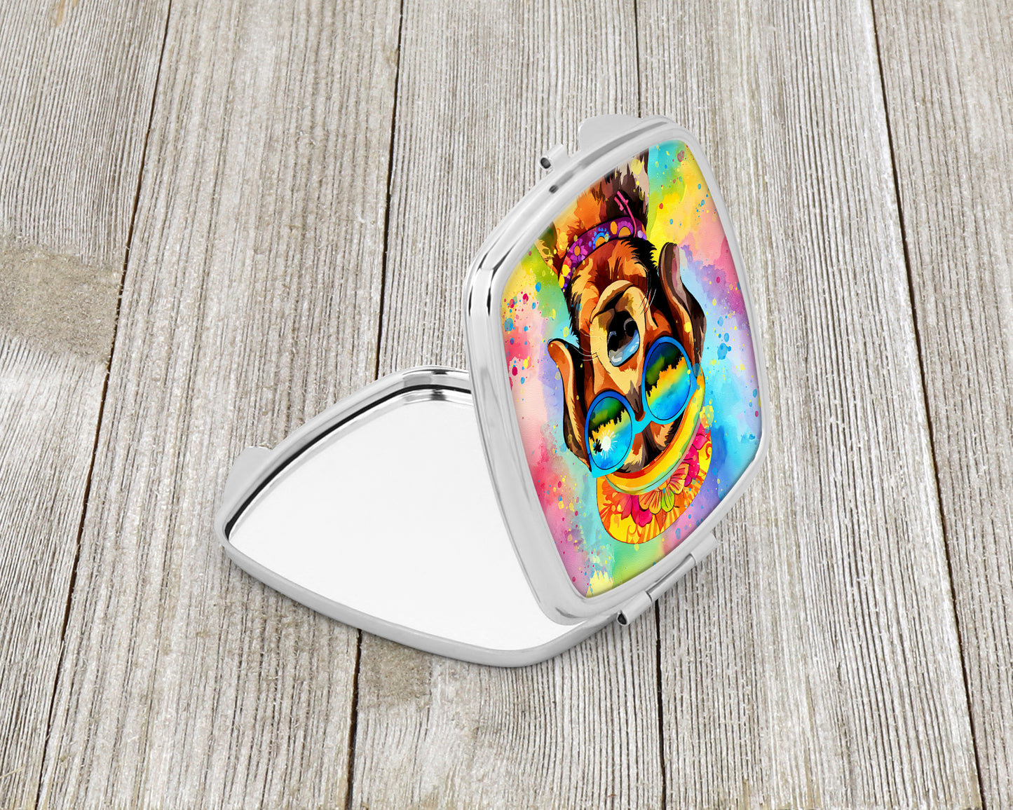 Dachshund Hippie Dawg Compact Mirror