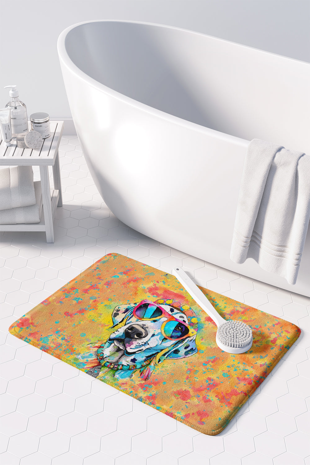 Dalmatian Hippie Dawg Memory Foam Kitchen Mat