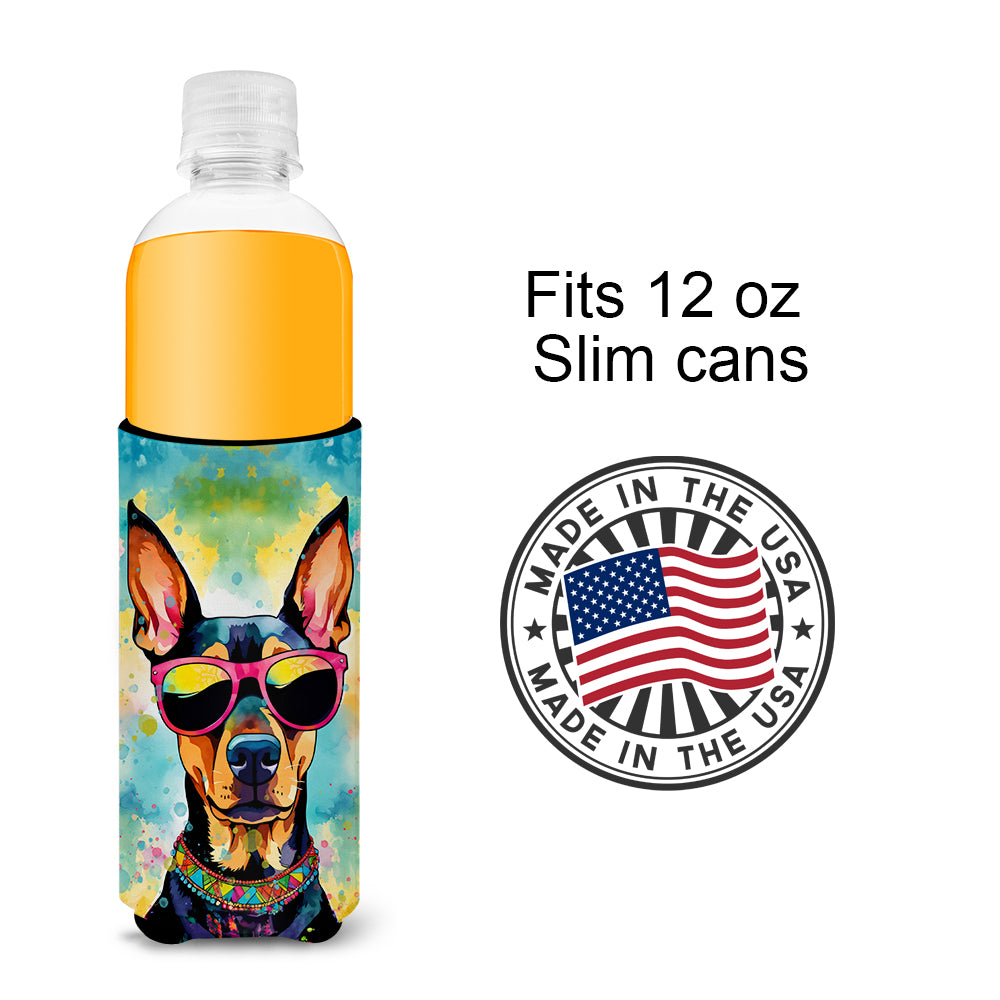 Doberman Pinscher Hippie Dawg Hugger for Ultra Slim Cans