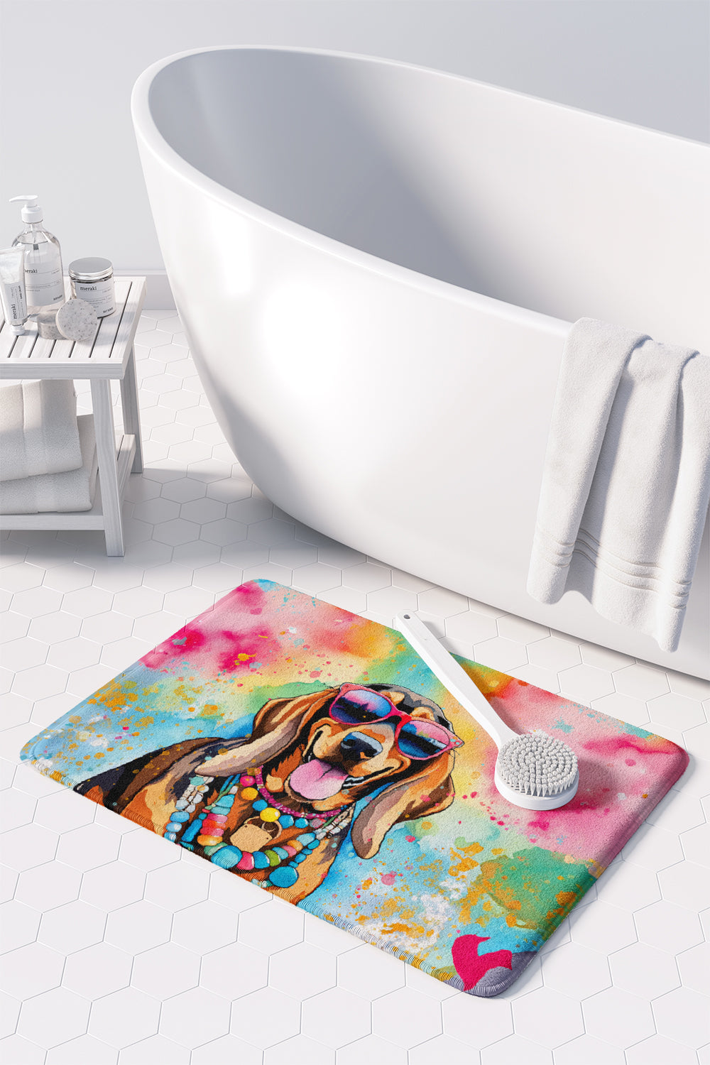 Doberman Pinscher Hippie Dawg Memory Foam Kitchen Mat