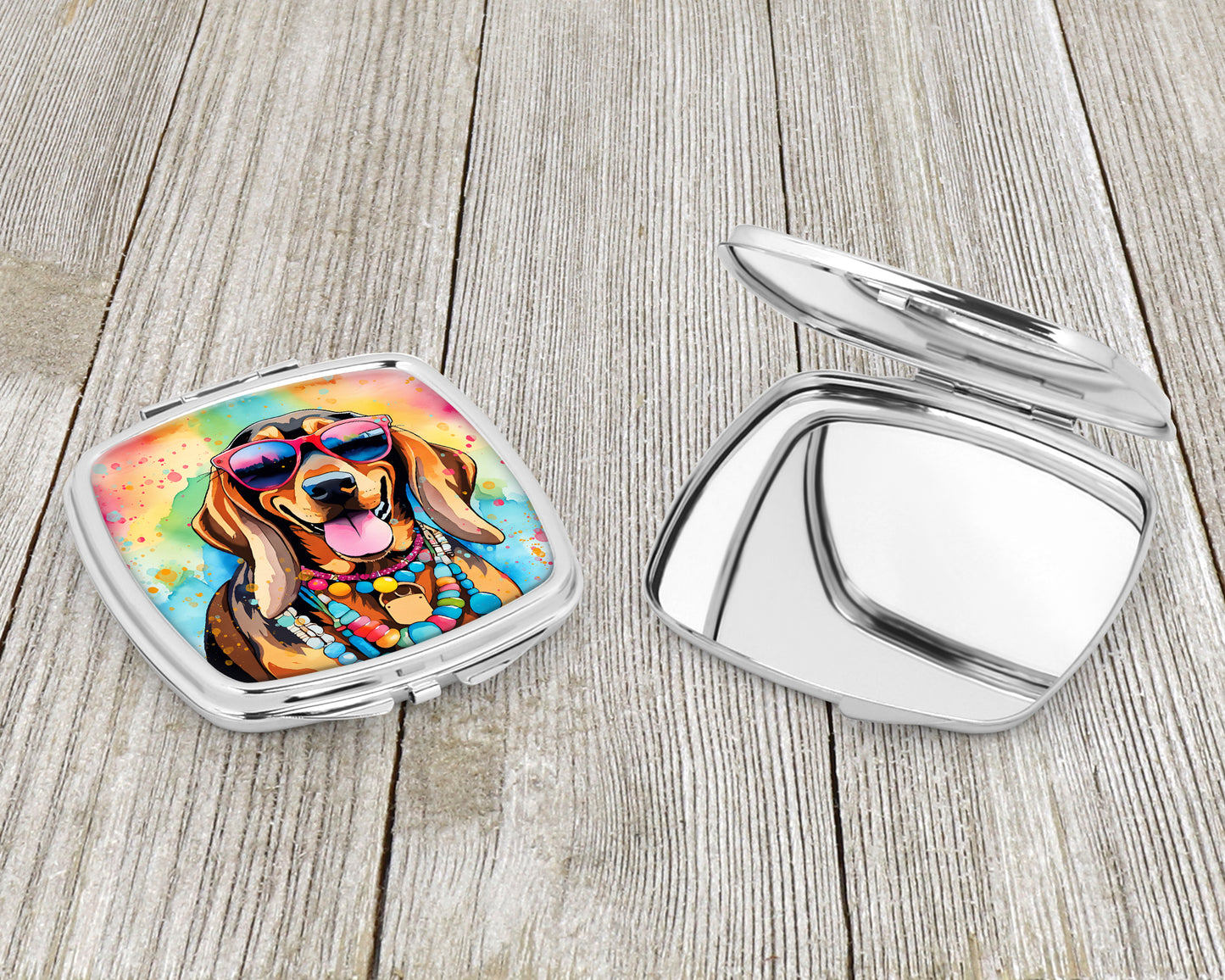Doberman Pinscher Hippie Dawg Compact Mirror