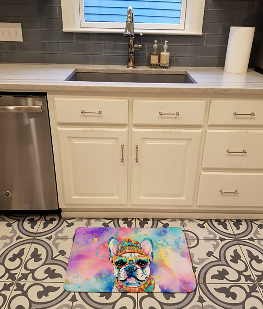 French Bulldog Hippie Dawg Memory Foam Kitchen Mat