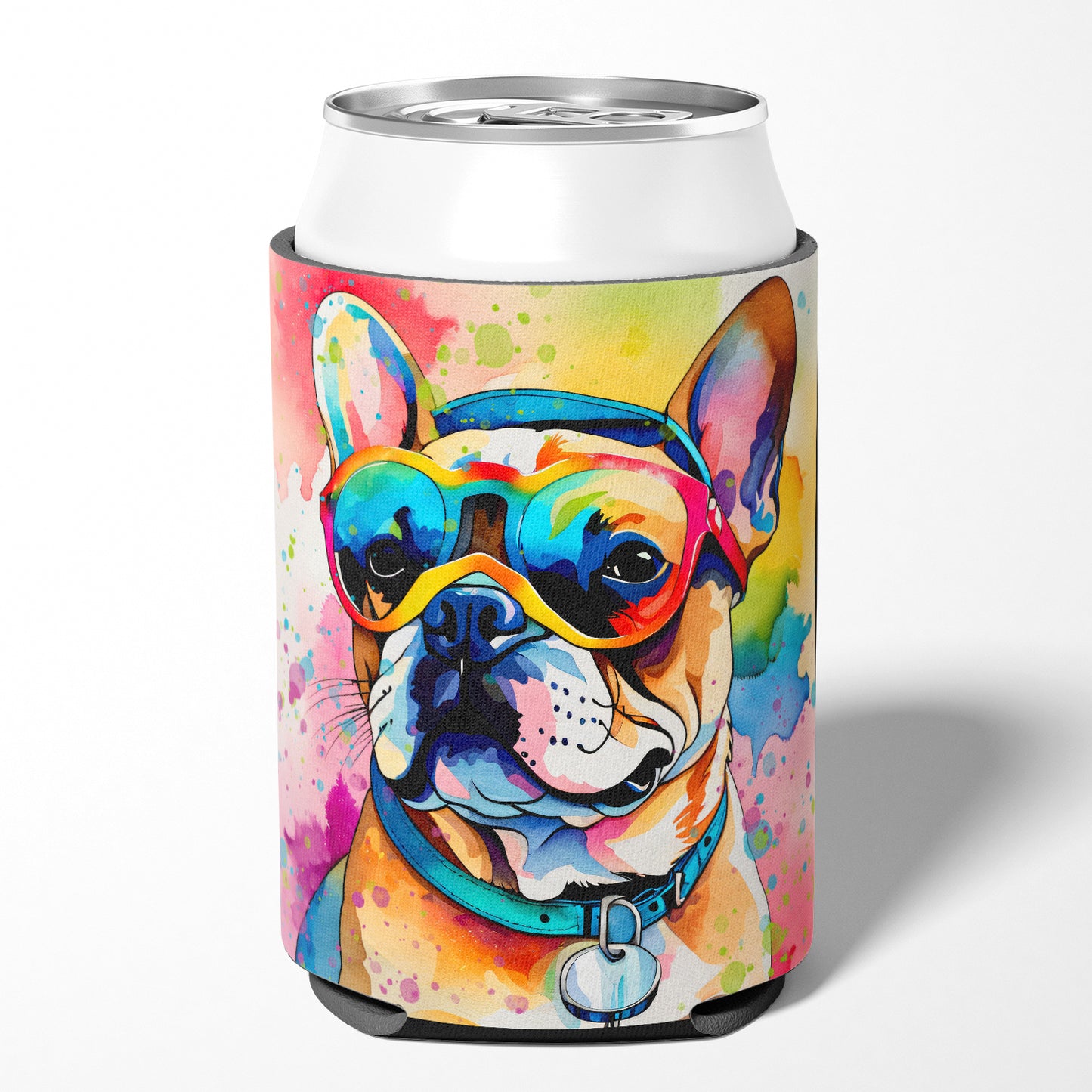 French Bulldog Hippie Dawg Can or Bottle Hugger