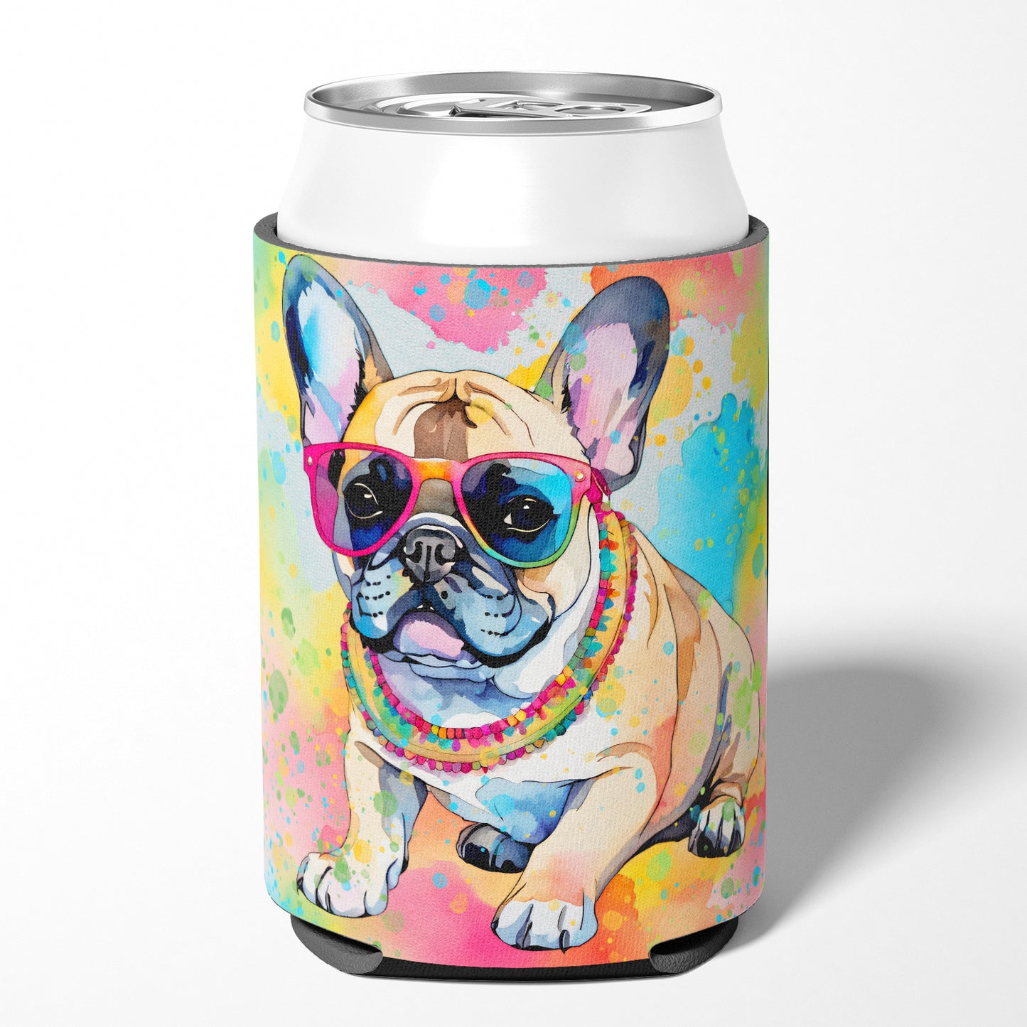 French Bulldog Hippie Dawg Can or Bottle Hugger