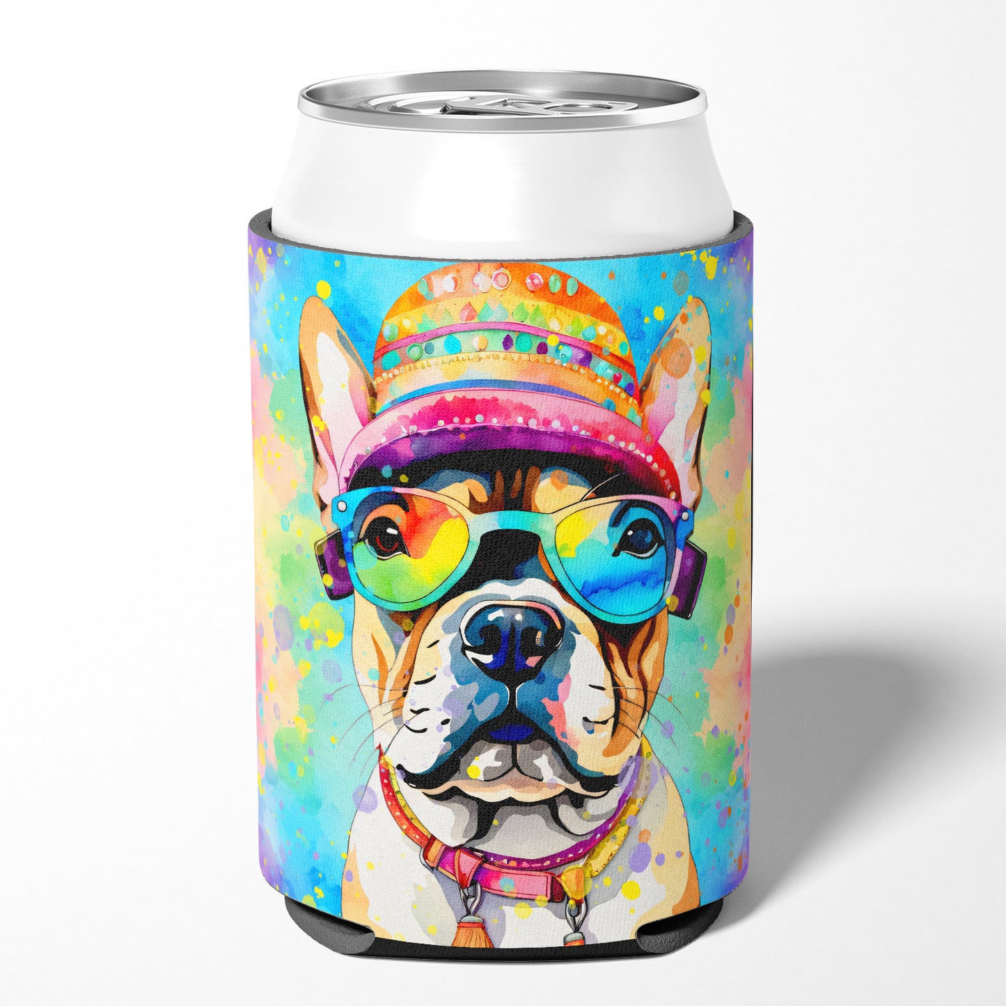 French Bulldog Hippie Dawg Can or Bottle Hugger