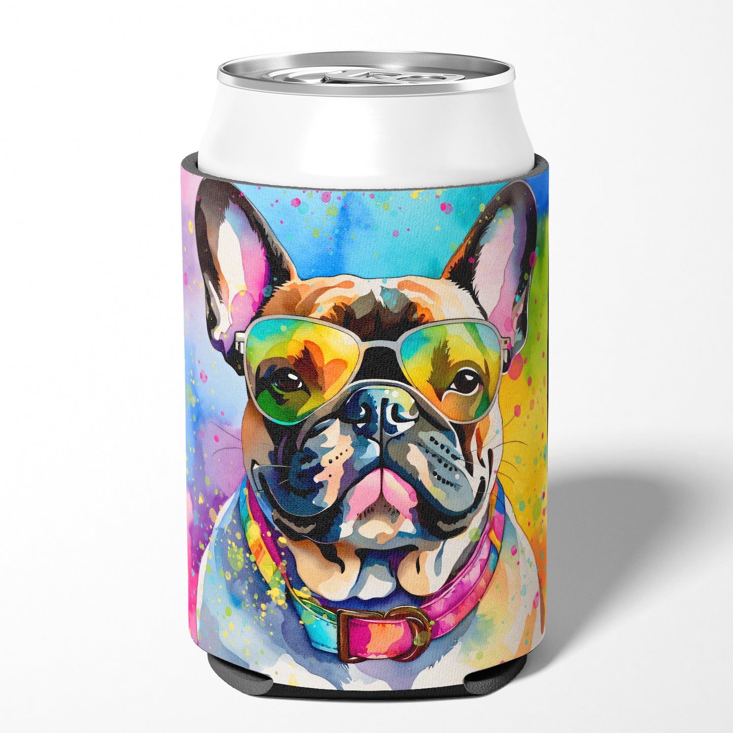 French Bulldog Hippie Dawg Can or Bottle Hugger