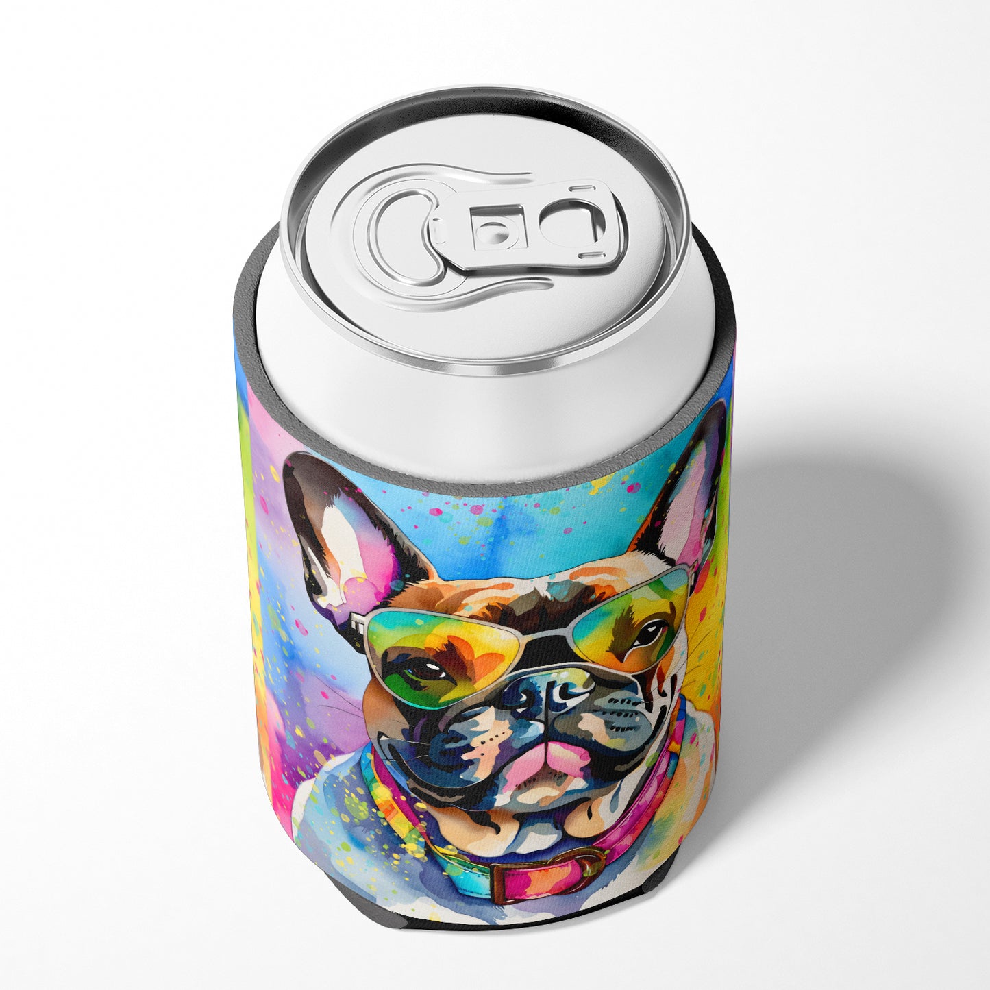 French Bulldog Hippie Dawg Can or Bottle Hugger