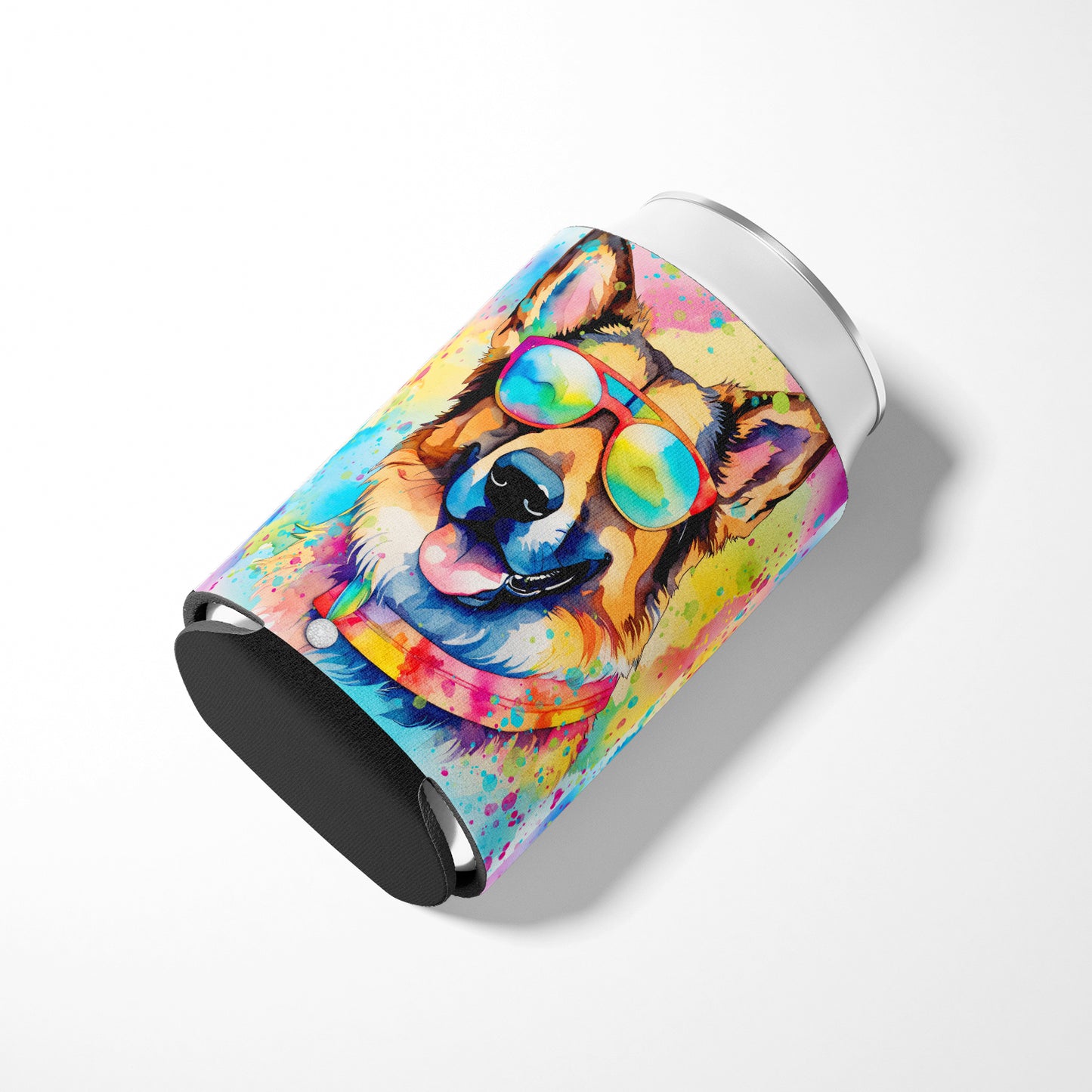 German Shepherd Hippie Dawg Can or Bottle Hugger