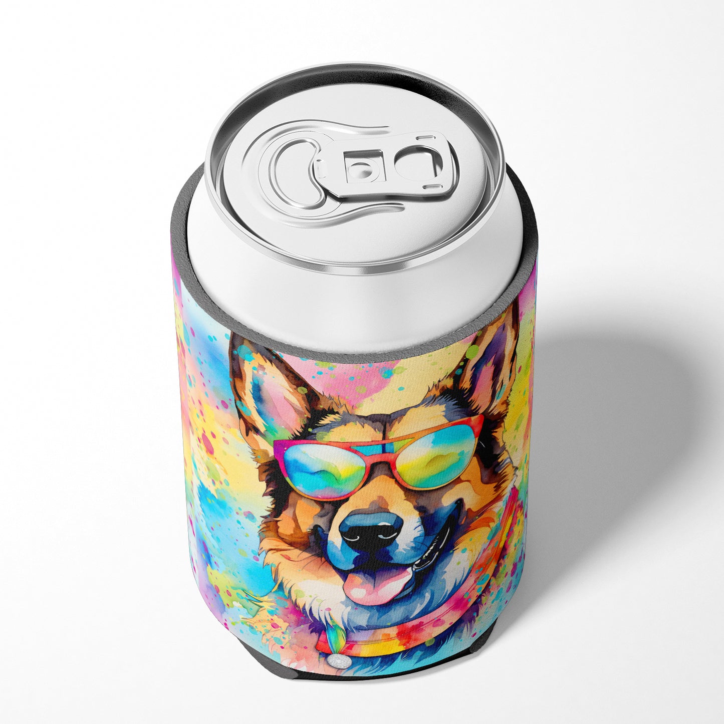 German Shepherd Hippie Dawg Can or Bottle Hugger