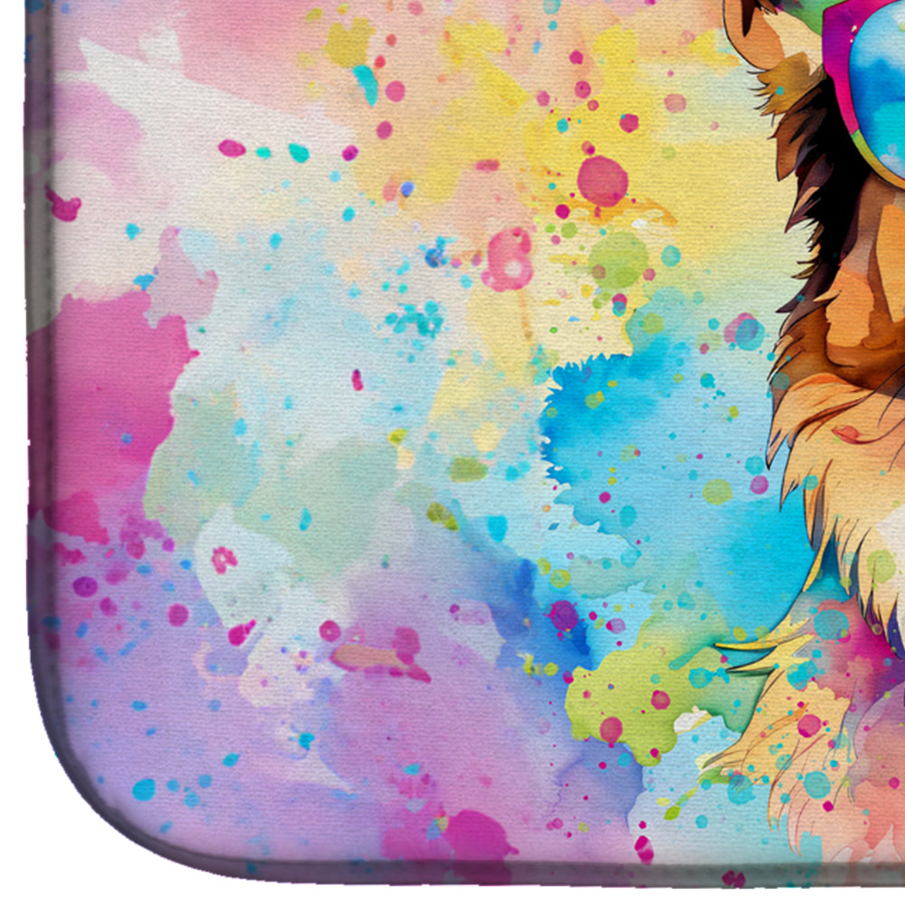 German Shepherd Hippie Dawg Dish Drying Mat