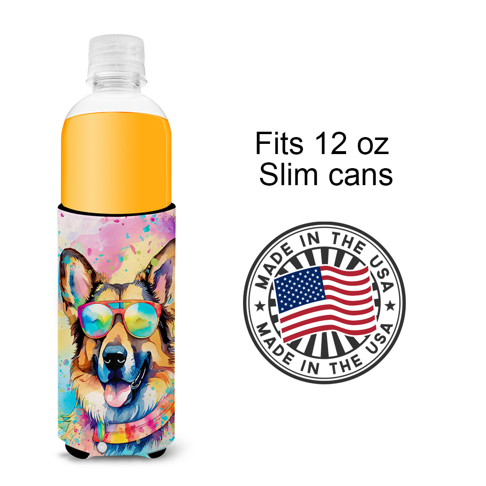 German Shepherd Hippie Dawg Hugger for Ultra Slim Cans
