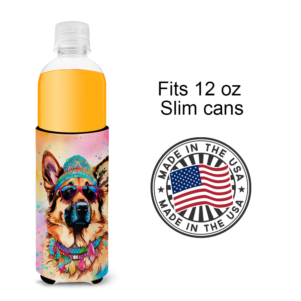 German Shepherd Hippie Dawg Hugger for Ultra Slim Cans