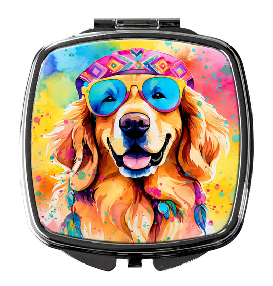 Buy this Golden Retriever Hippie Dawg Compact Mirror