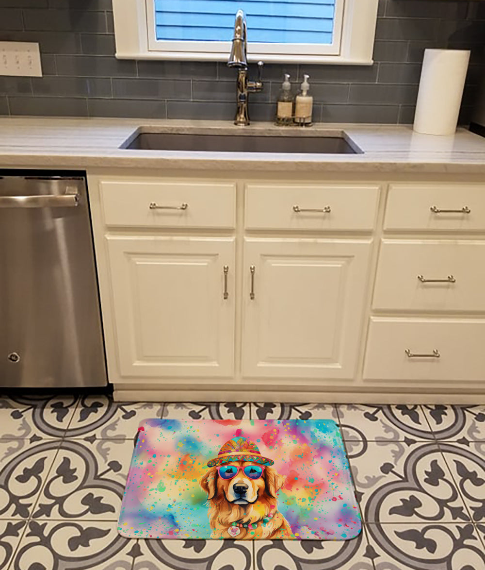 Golden Retriever Hippie Dawg Memory Foam Kitchen Mat