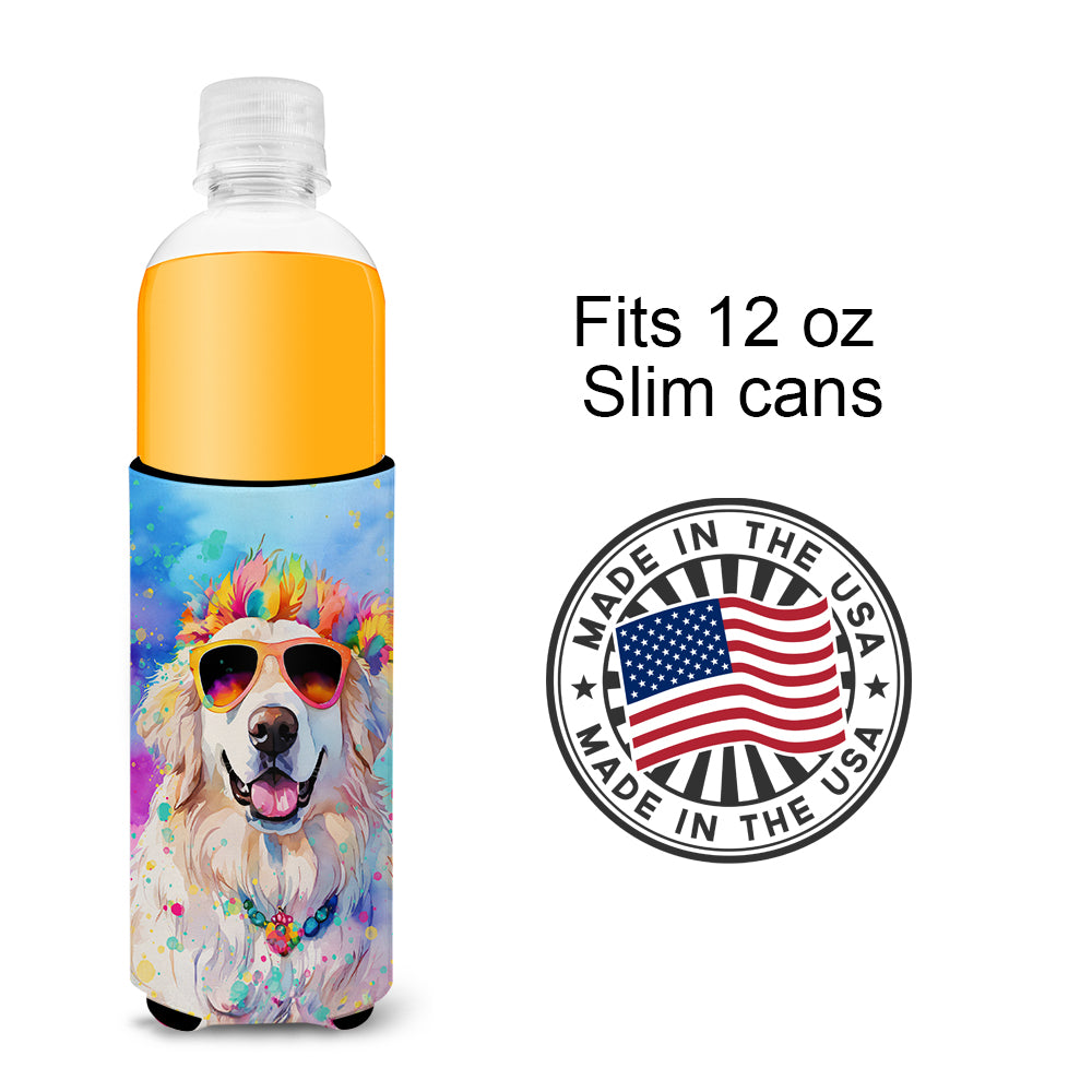 Great Pyrenees Hippie Dawg Hugger for Ultra Slim Cans