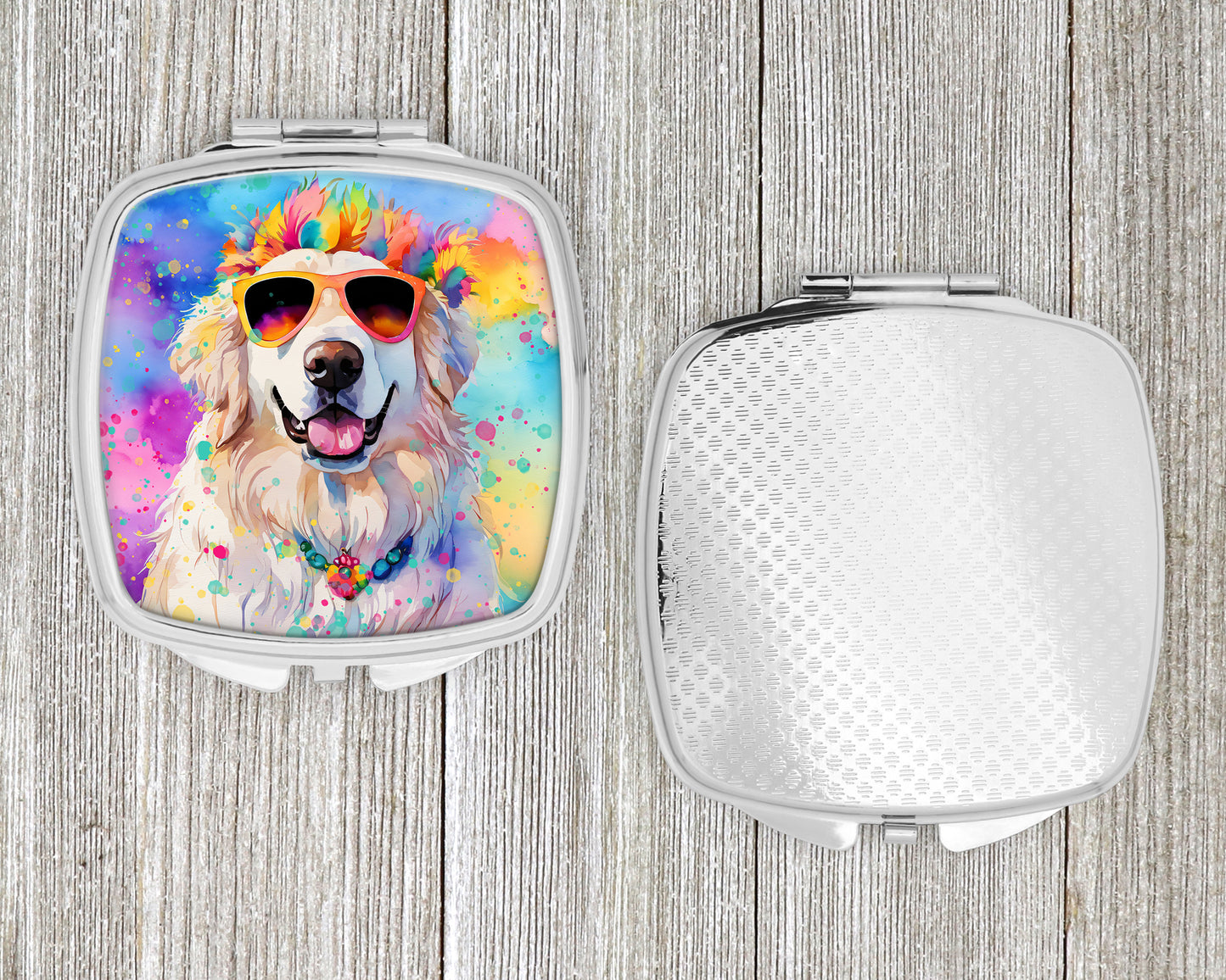 Great Pyrenees Hippie Dawg Compact Mirror