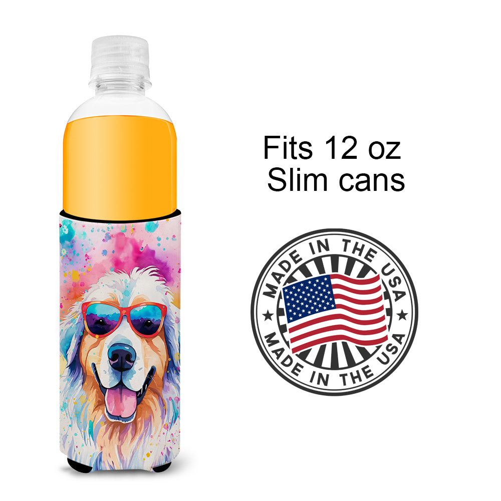 Great Pyrenees Hippie Dawg Hugger for Ultra Slim Cans