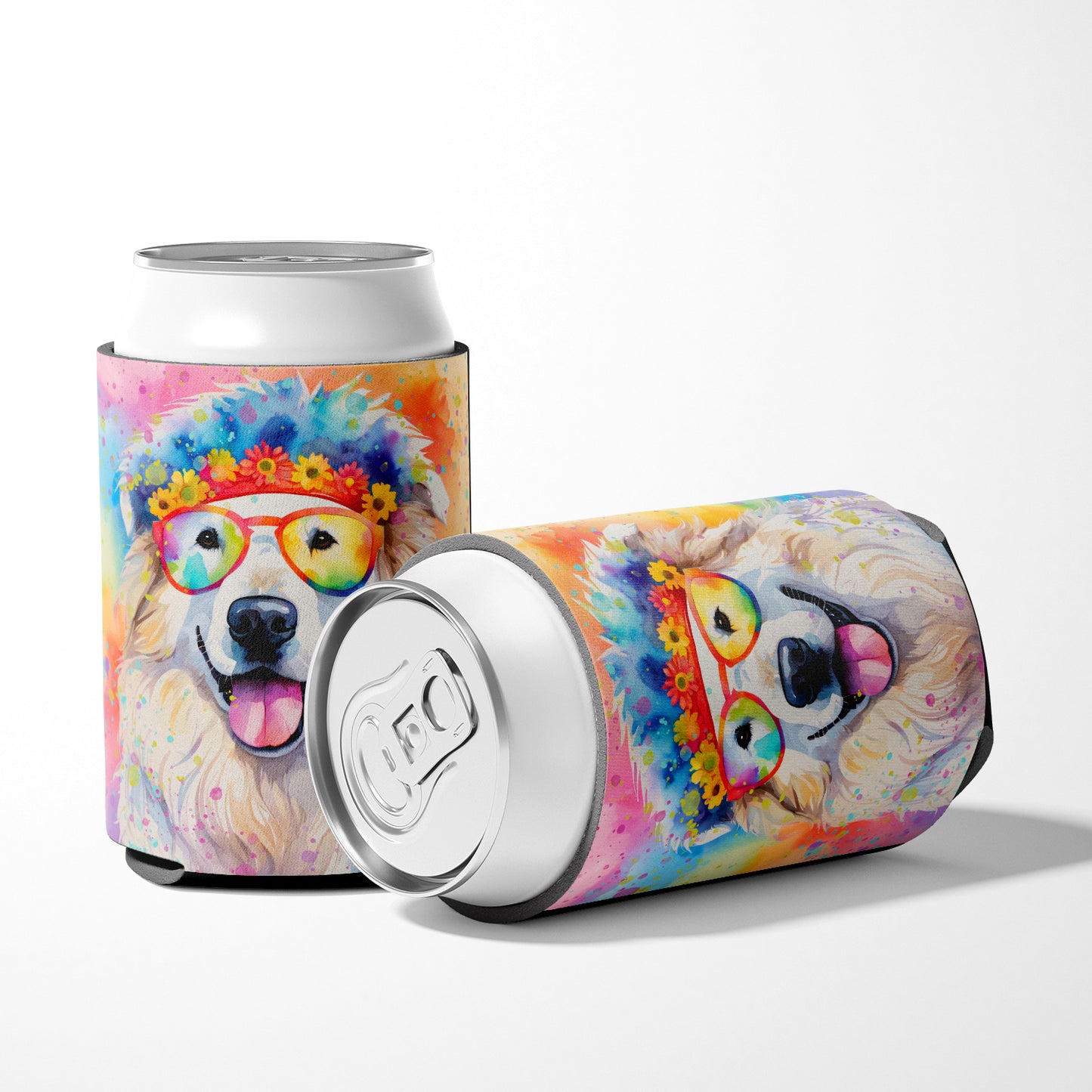 Great Pyrenees Hippie Dawg Can or Bottle Hugger