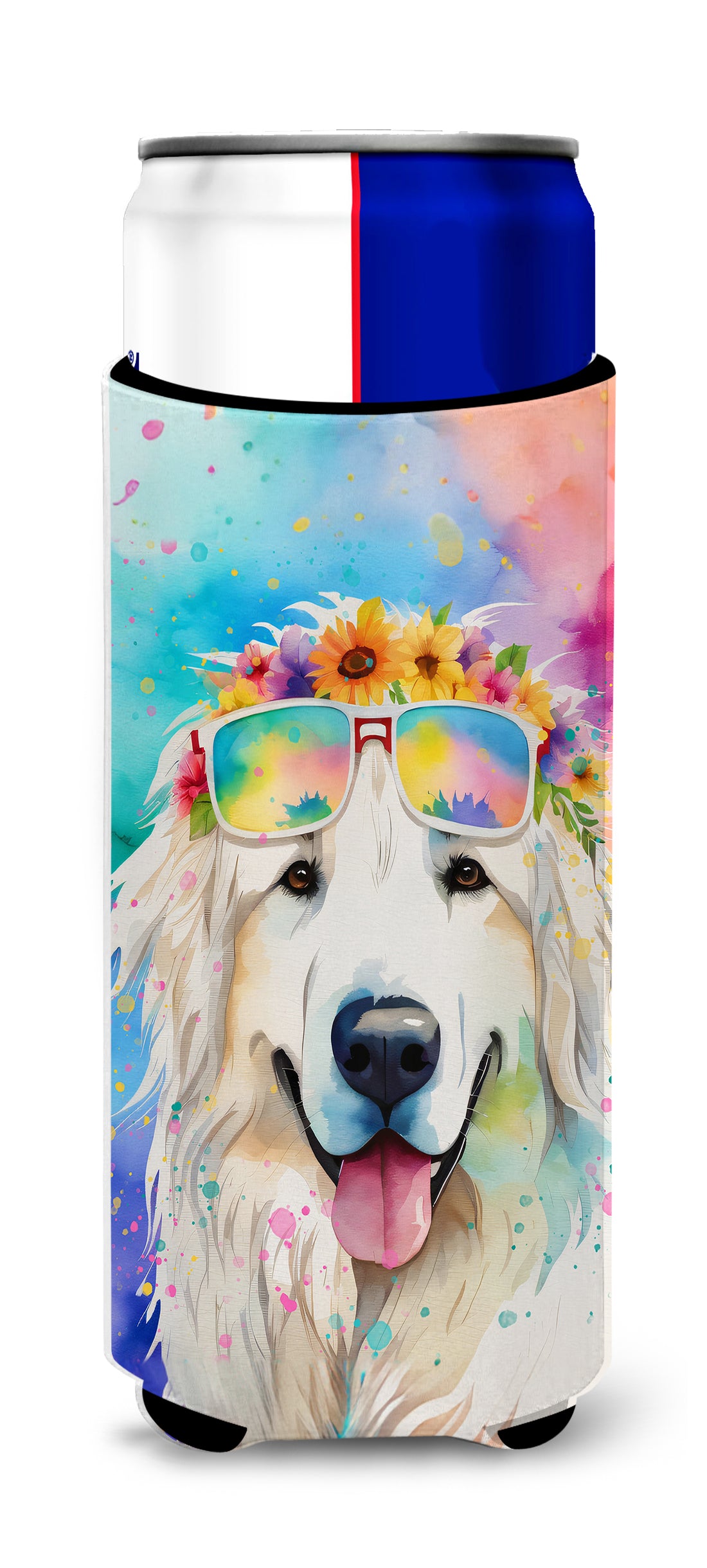 Buy this Great Pyrenees Hippie Dawg Hugger for Ultra Slim Cans