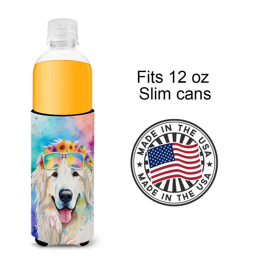 Great Pyrenees Hippie Dawg Hugger for Ultra Slim Cans