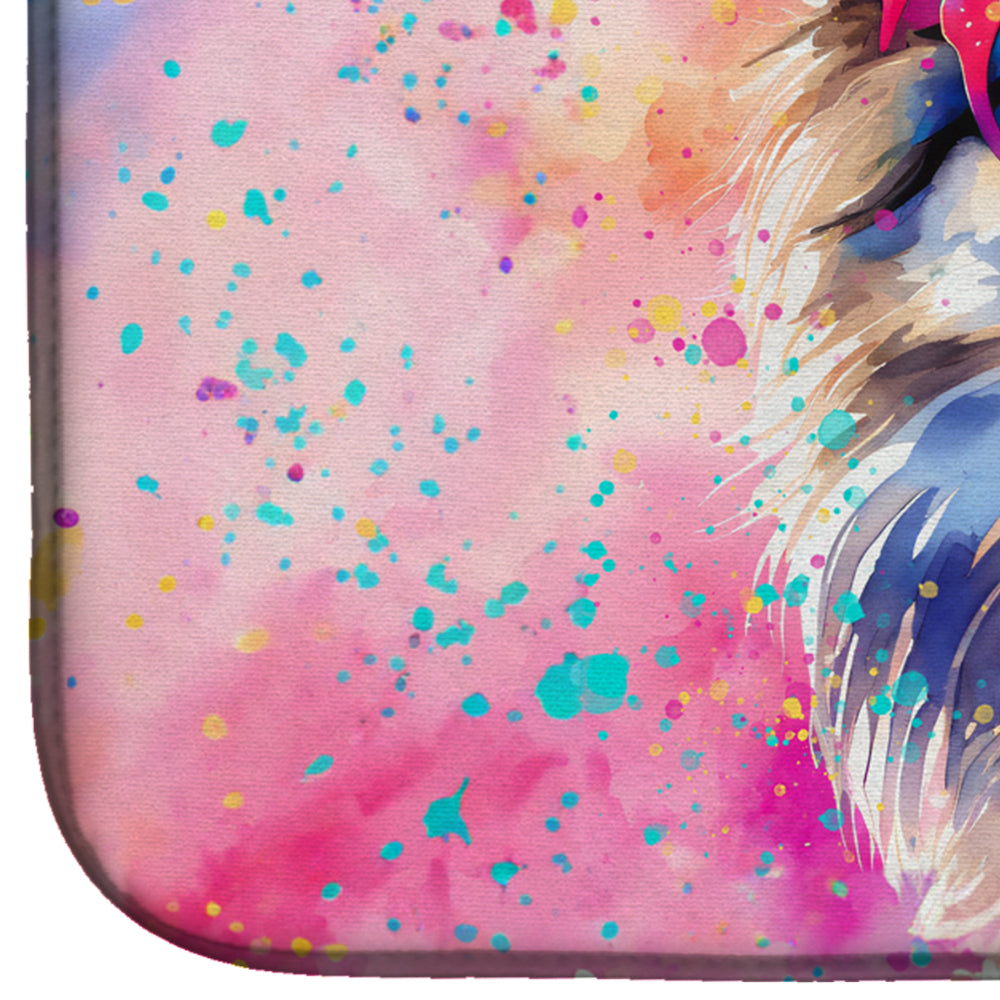 Keeshond Hippie Dawg Dish Drying Mat