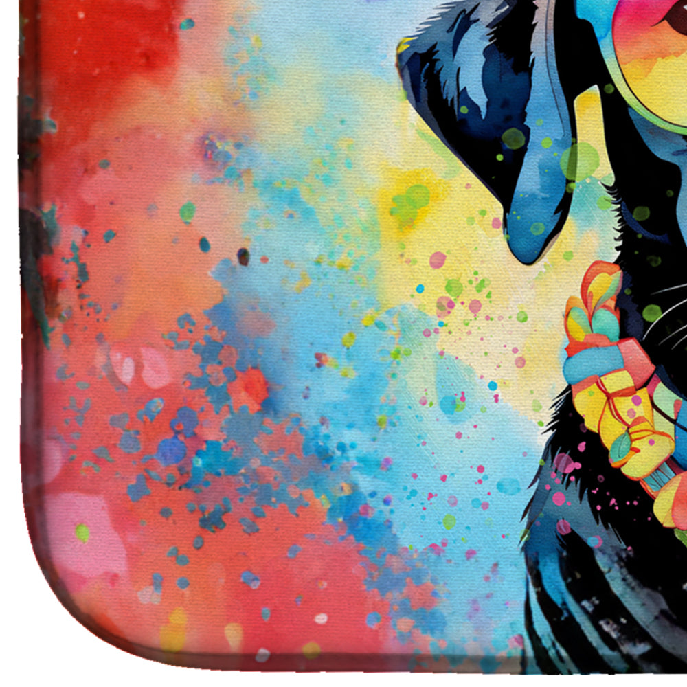 Black Labrador Hippie Dawg Dish Drying Mat