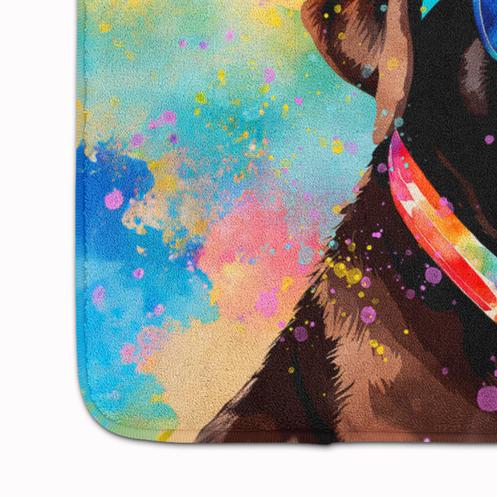 Chocolate Labrador Hippie Dawg Memory Foam Kitchen Mat