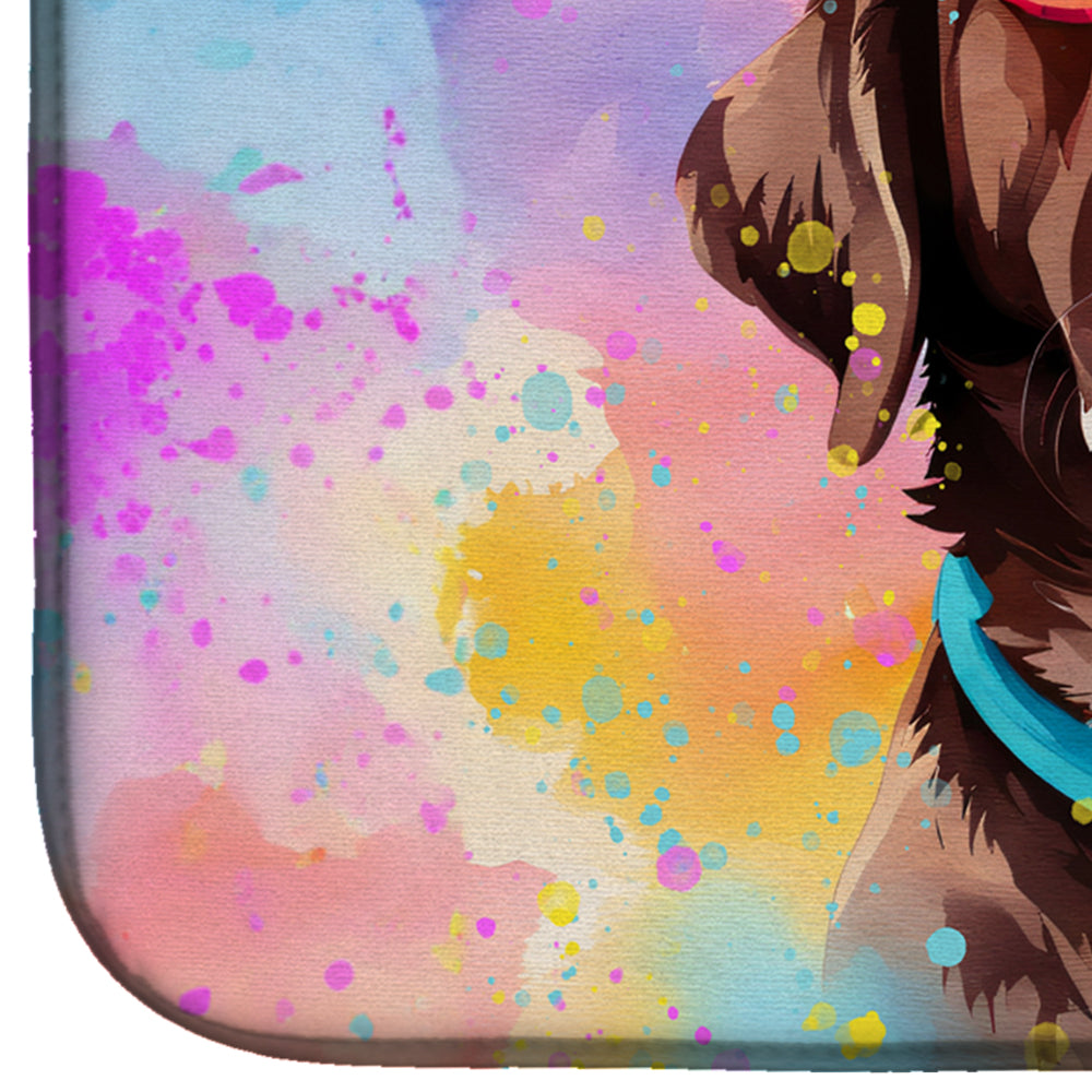 Chocolate Labrador Hippie Dawg Dish Drying Mat