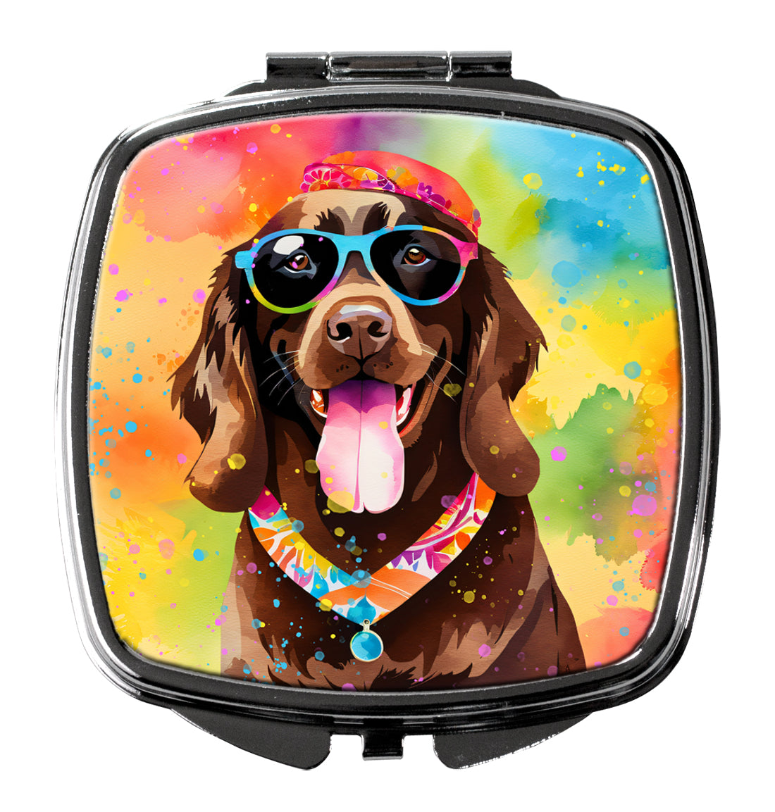Buy this Chocolate Labrador Hippie Dawg Compact Mirror