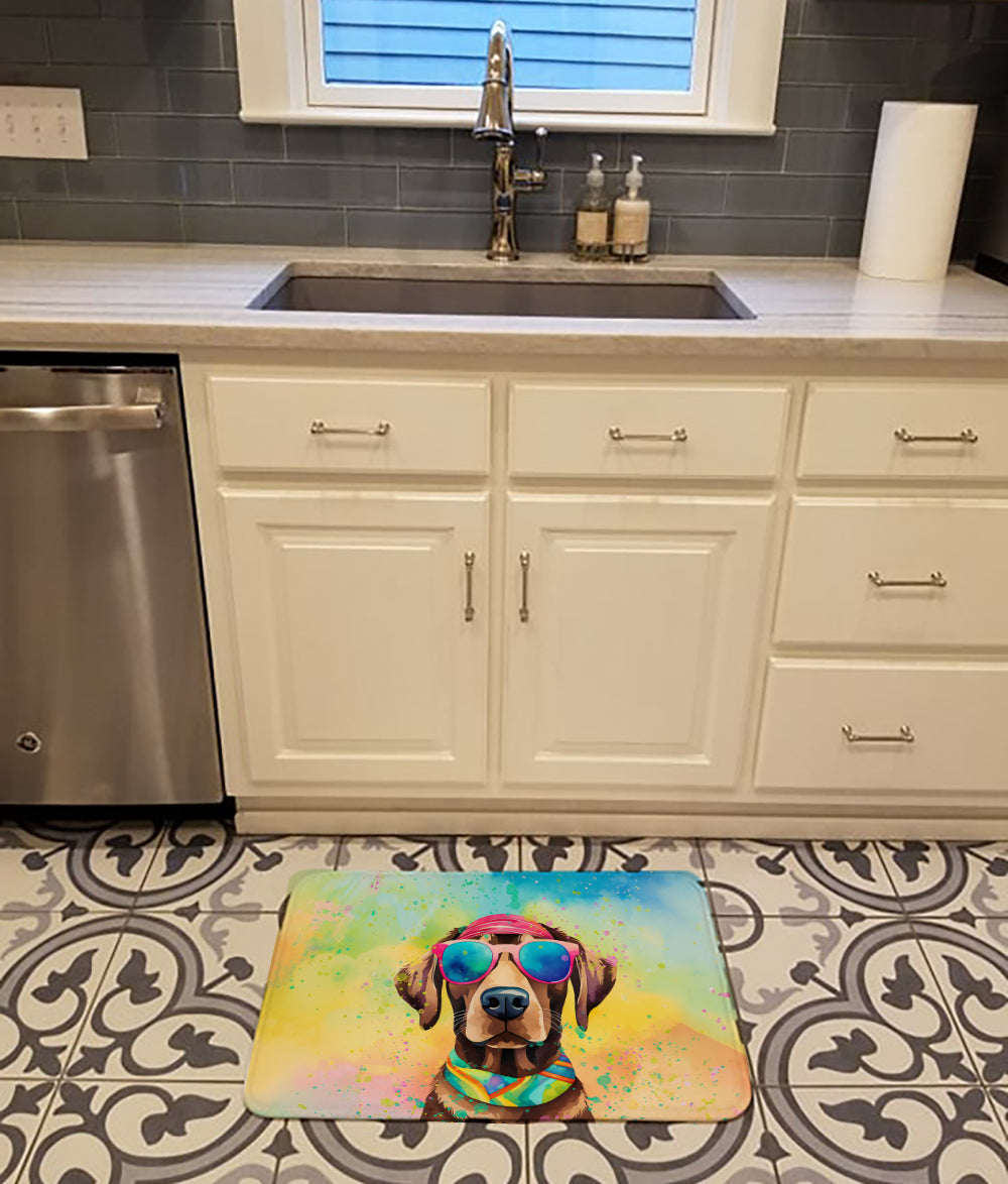 Chocolate Labrador Hippie Dawg Memory Foam Kitchen Mat